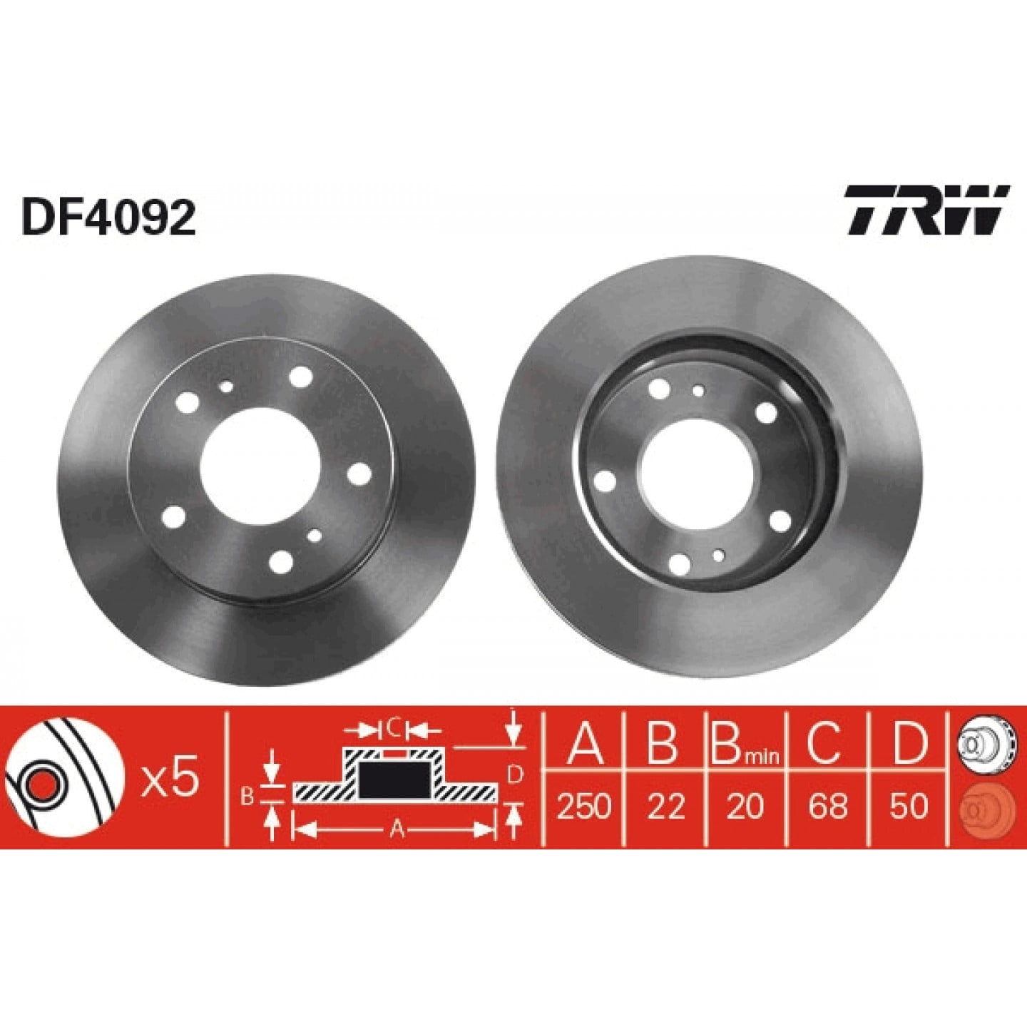 Discofreno TRW DF4092