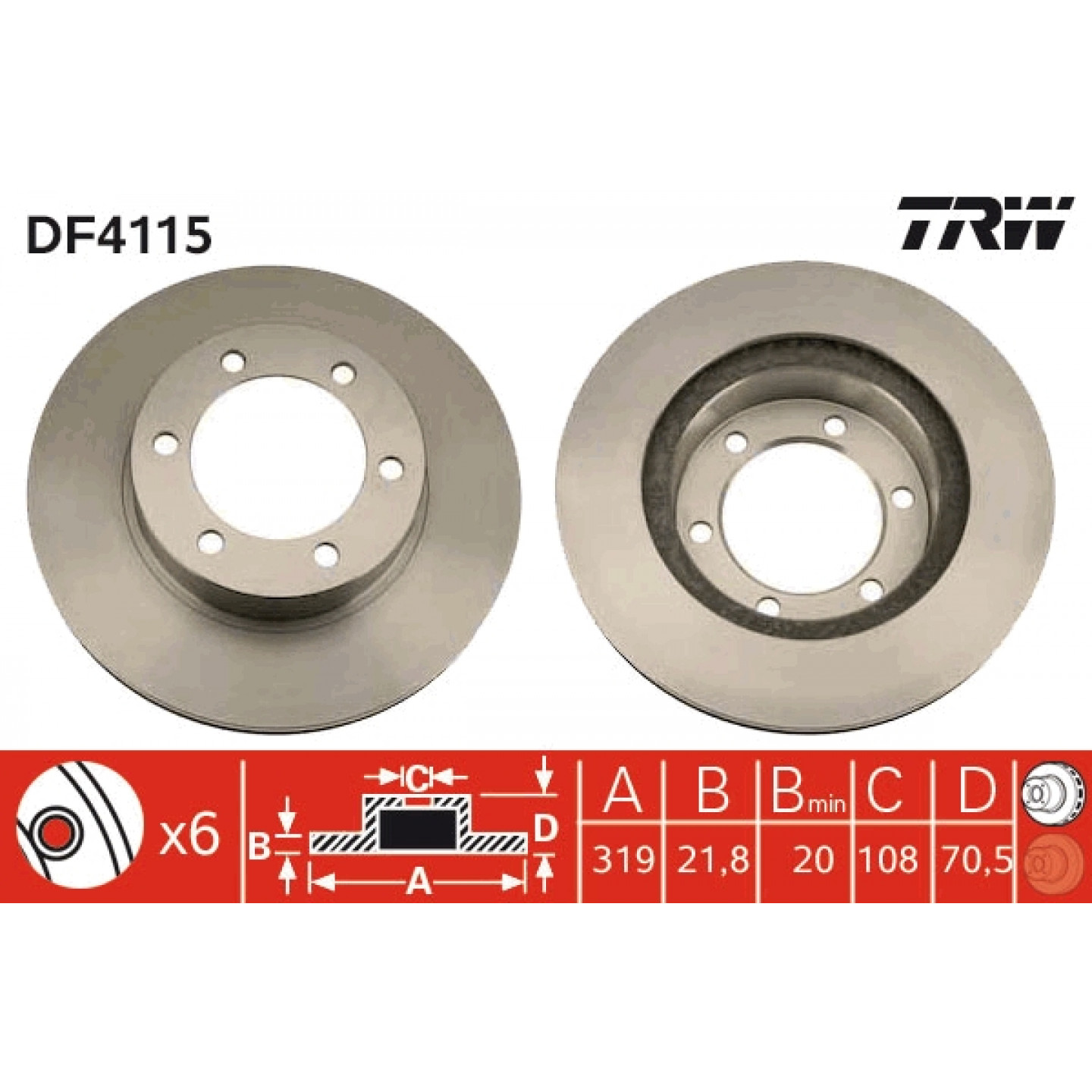 Bremsscheibe TRW DF4115
