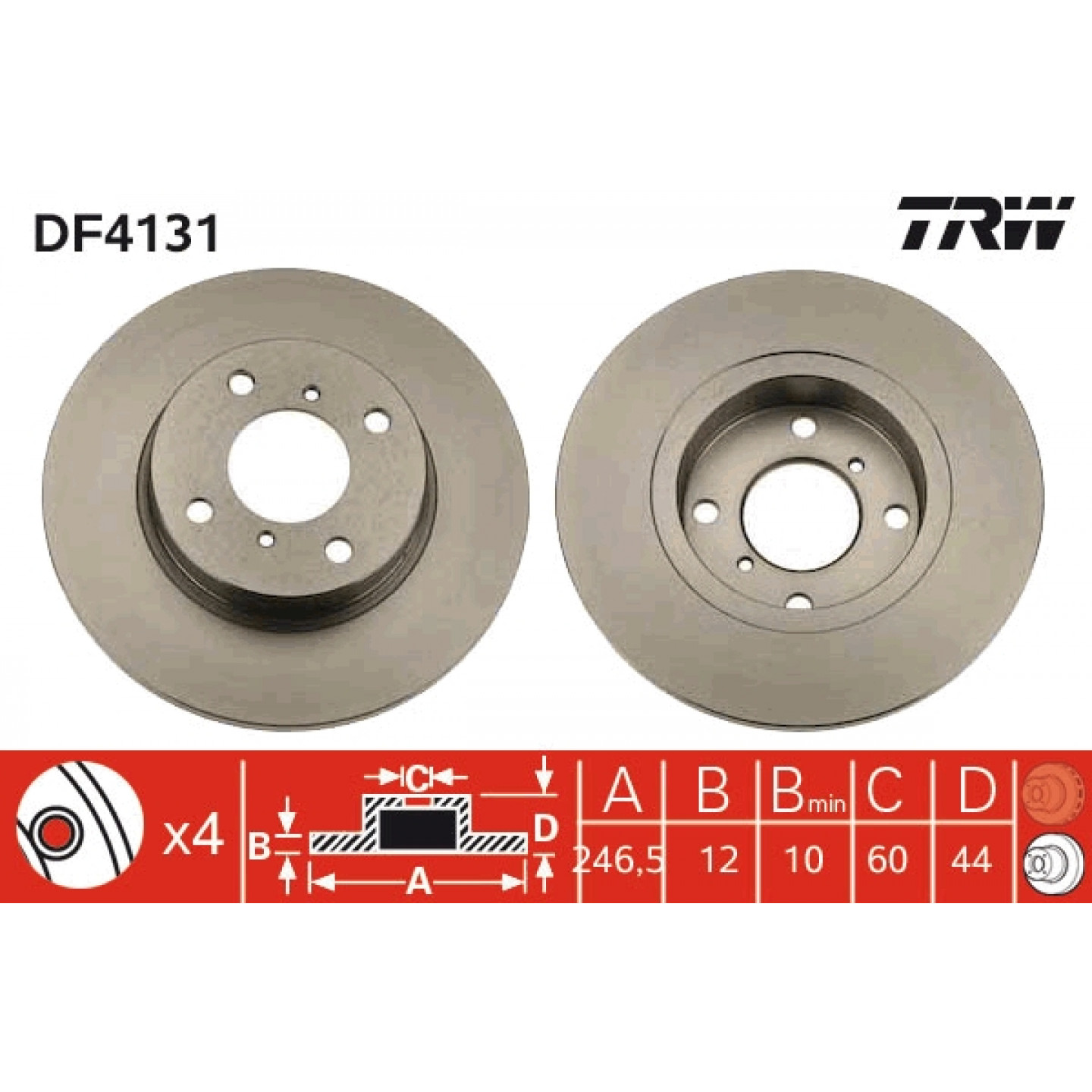 Brzdový kotouč TRW DF4131