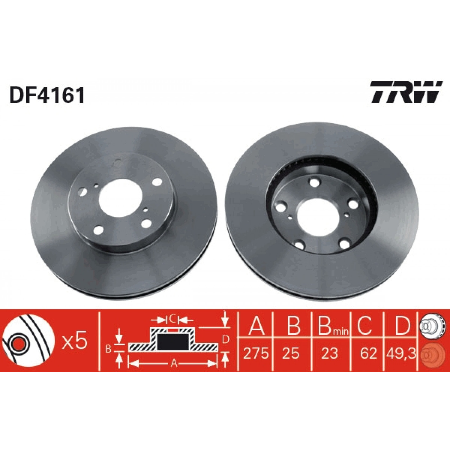 Discofreno TRW DF4161
