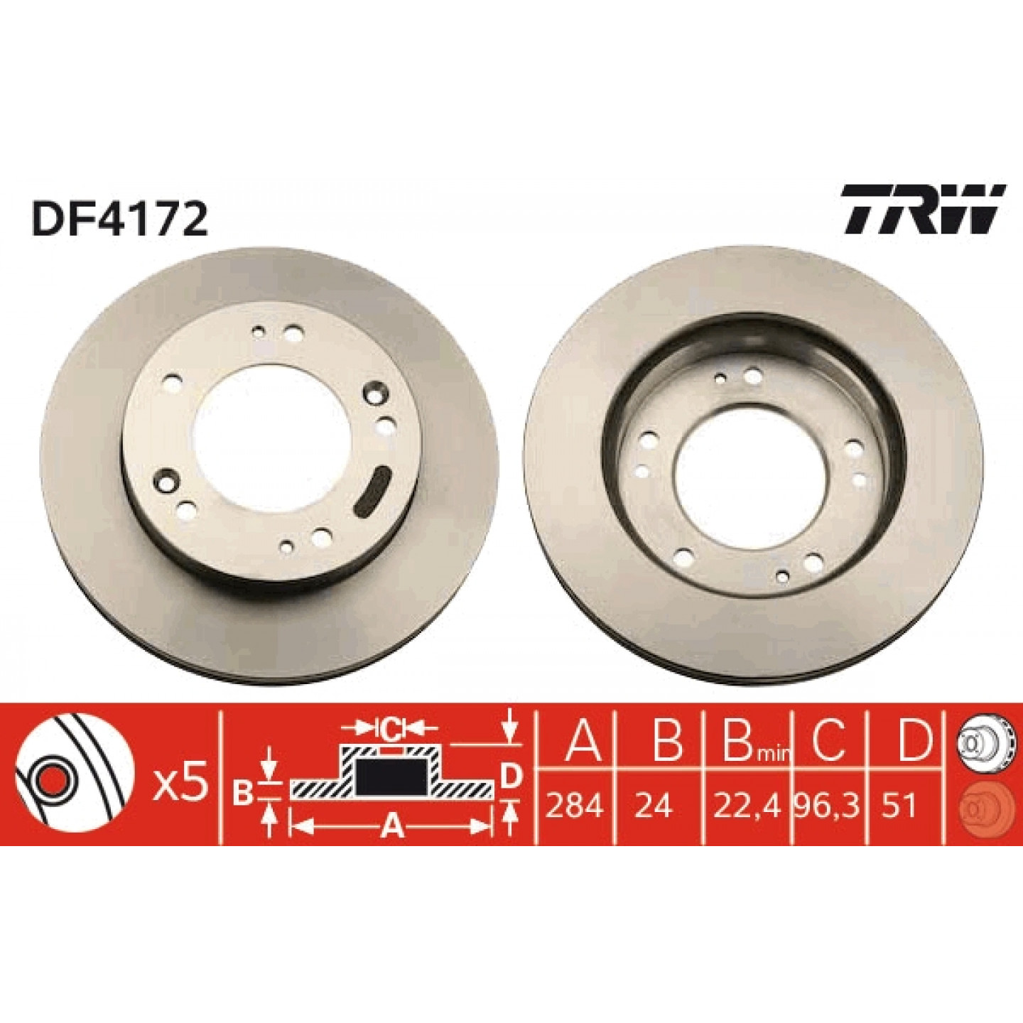Disque de frein TRW DF4172