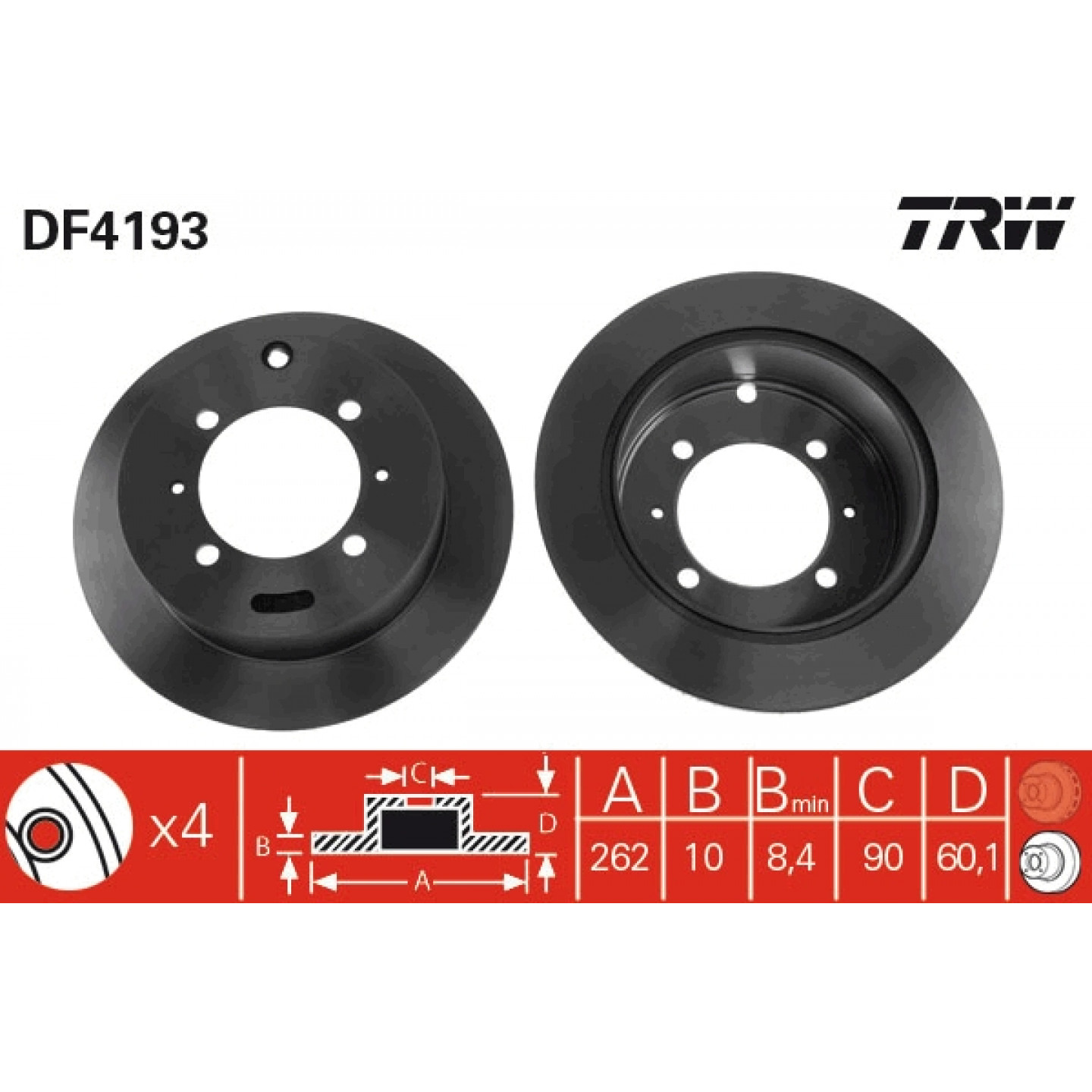 Remschijf TRW DF4193