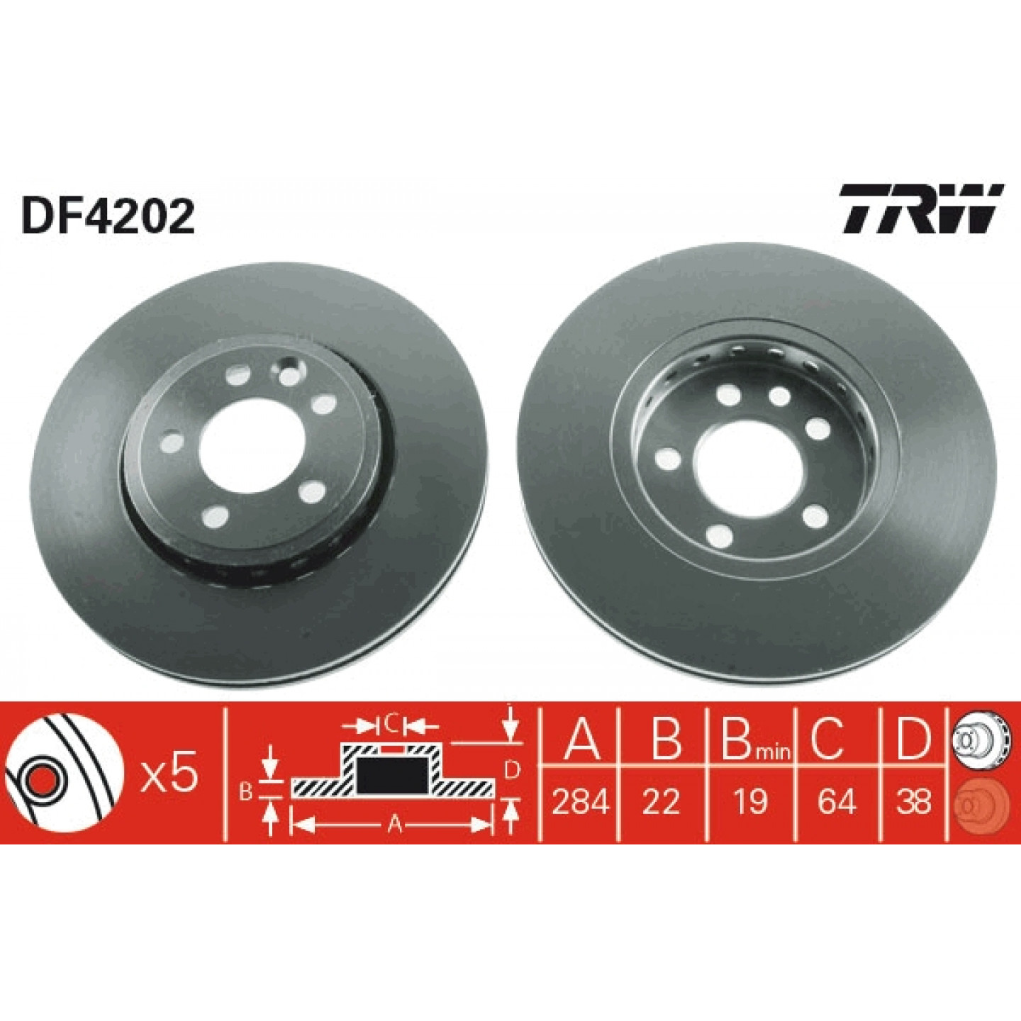 Discofreno TRW DF4202