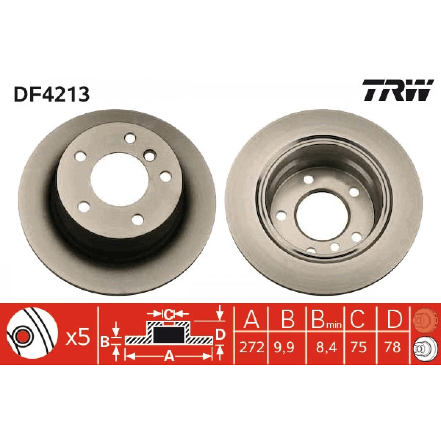 Bremseskive TRW DF4213