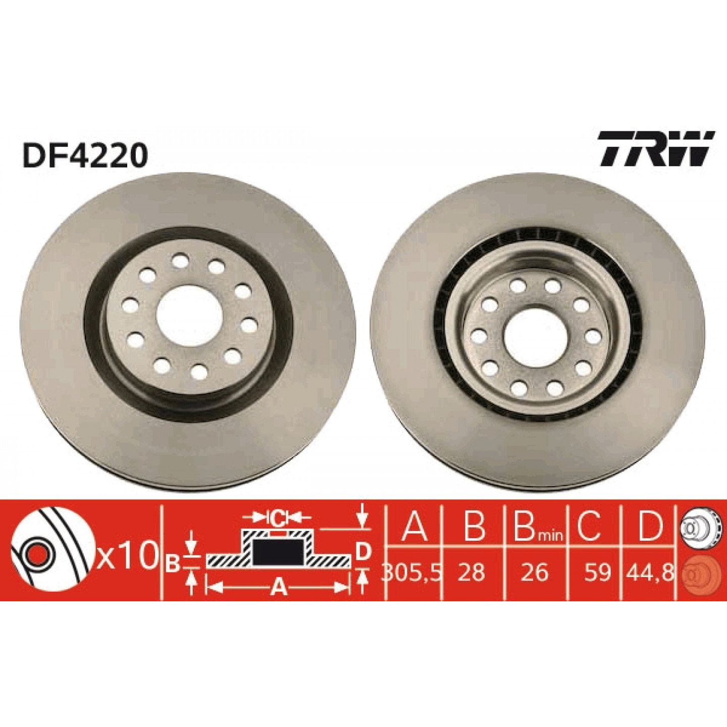 Remschijf TRW DF4220
