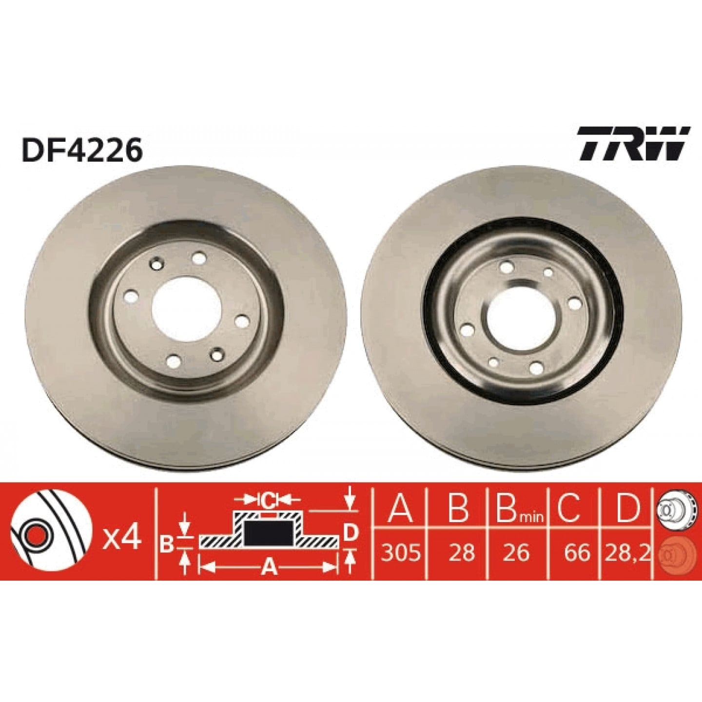Bremseskive TRW DF4226
