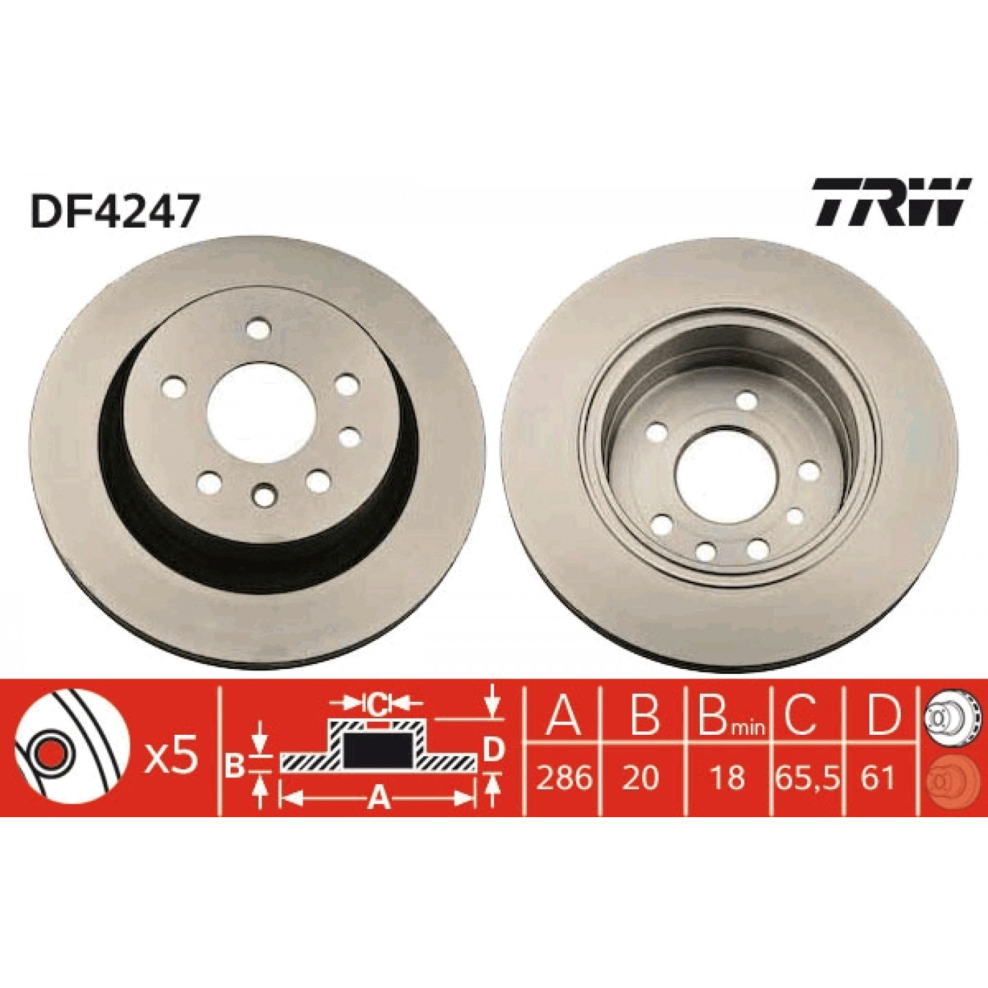 Bremseskive TRW DF4247