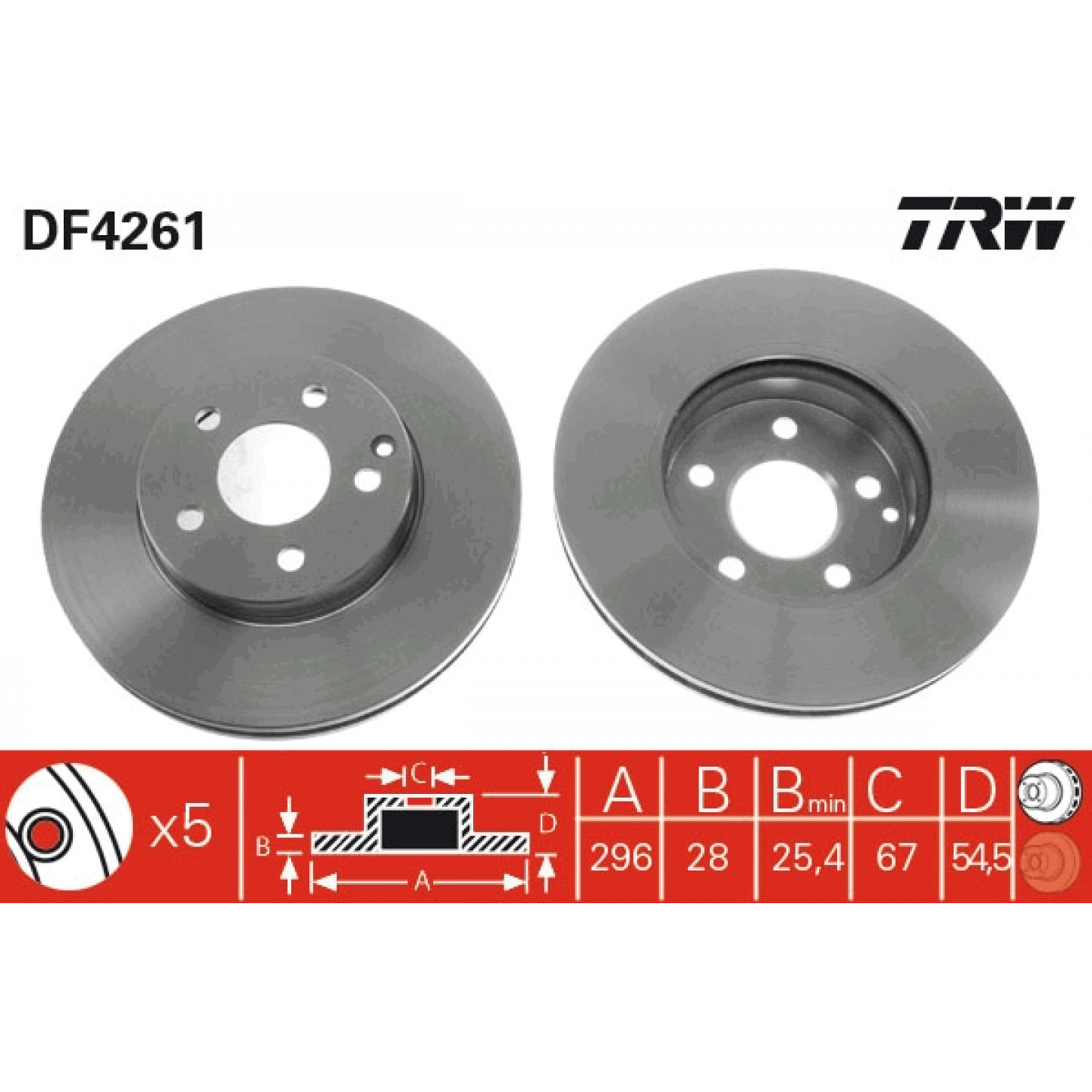 Bremseskive TRW DF4261