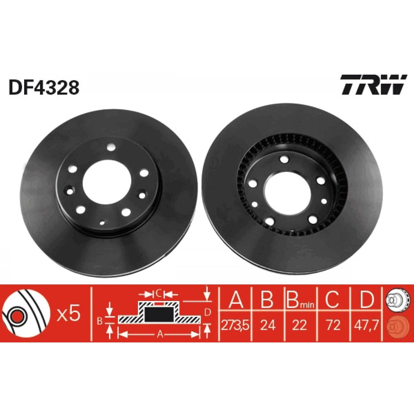 Discofreno TRW DF4328