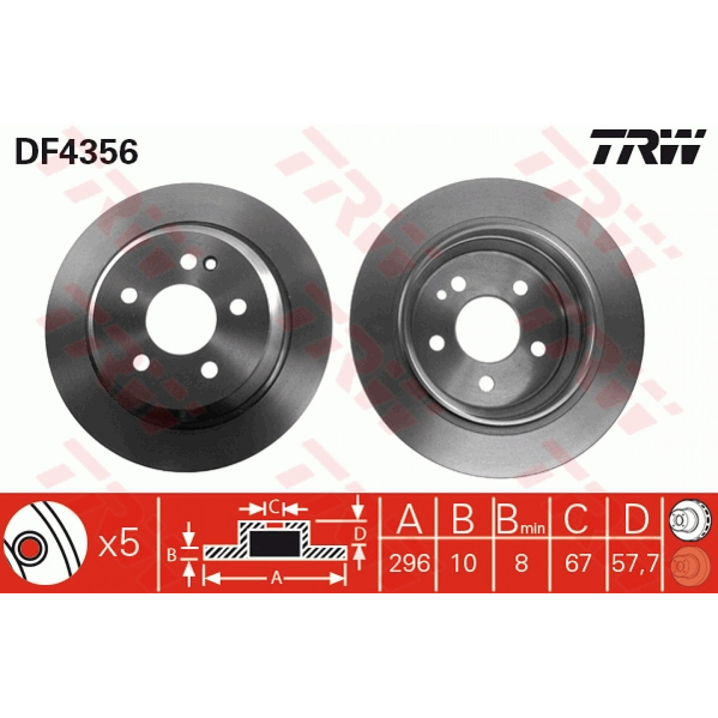 Brzdový kotouč TRW DF4356