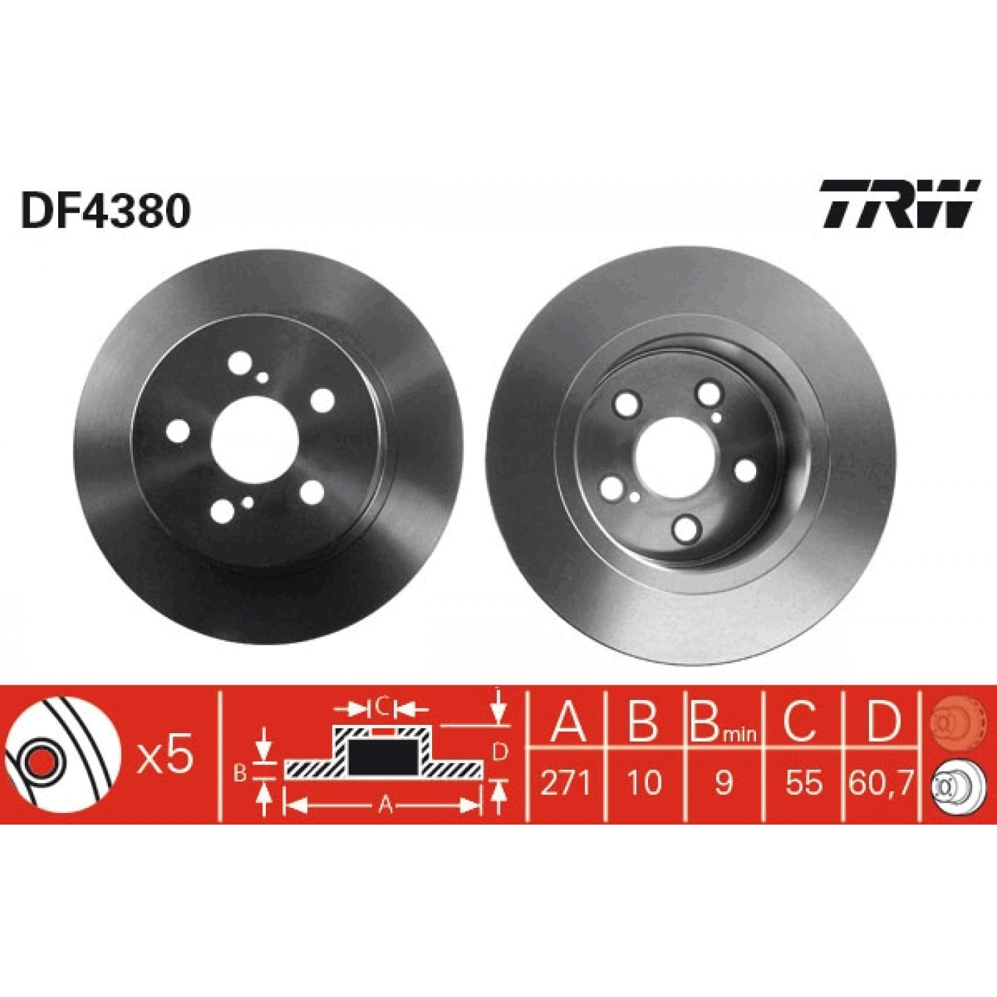 Disque de frein TRW DF4380