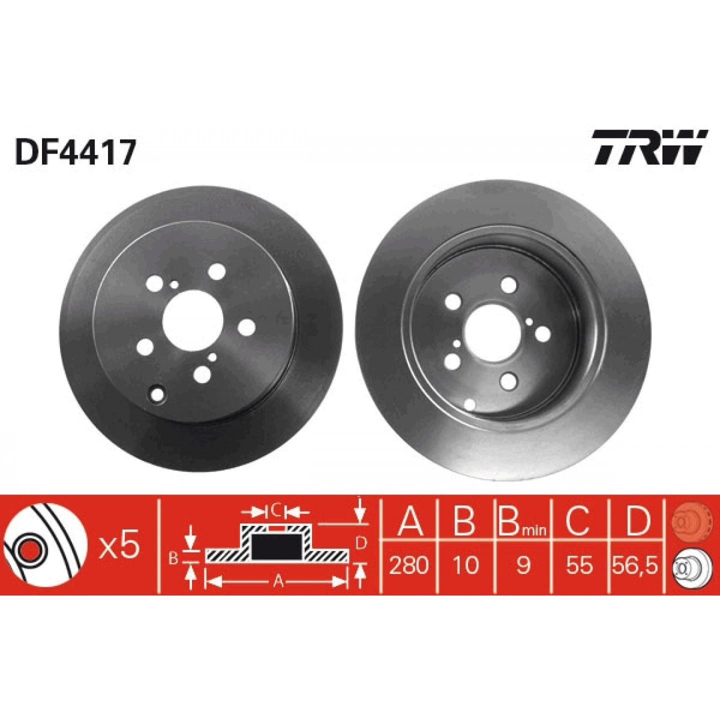 Disque de frein TRW DF4417