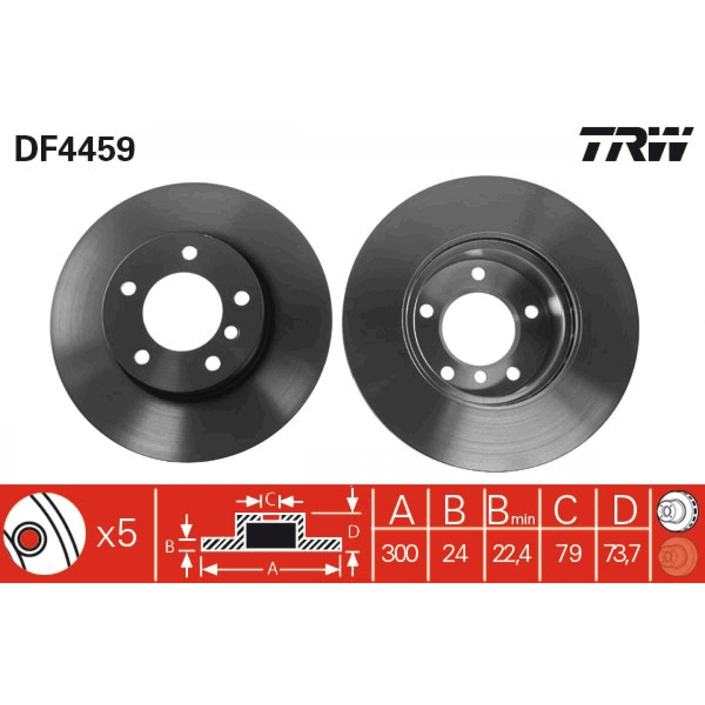 Trw Discofreno Df4459