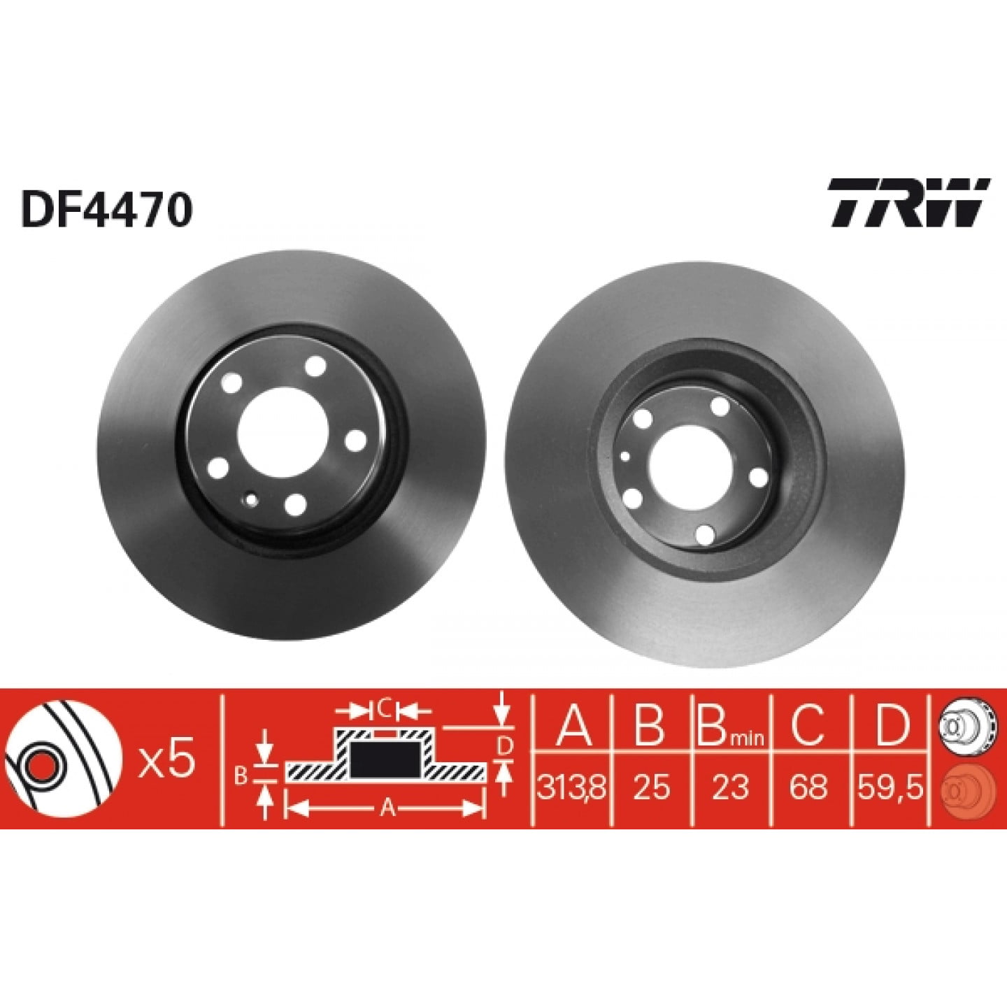 Bremseskive TRW DF4470