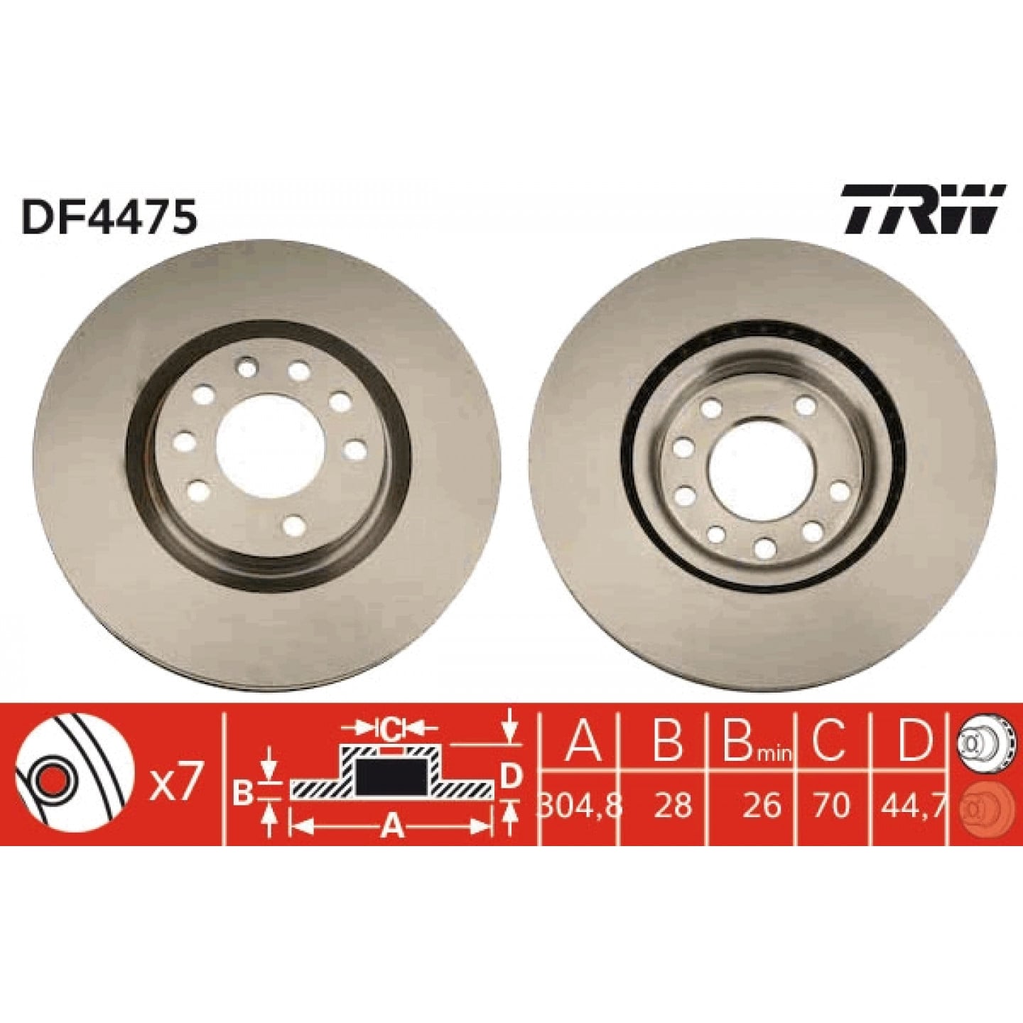 Trw Discofreno Df4475