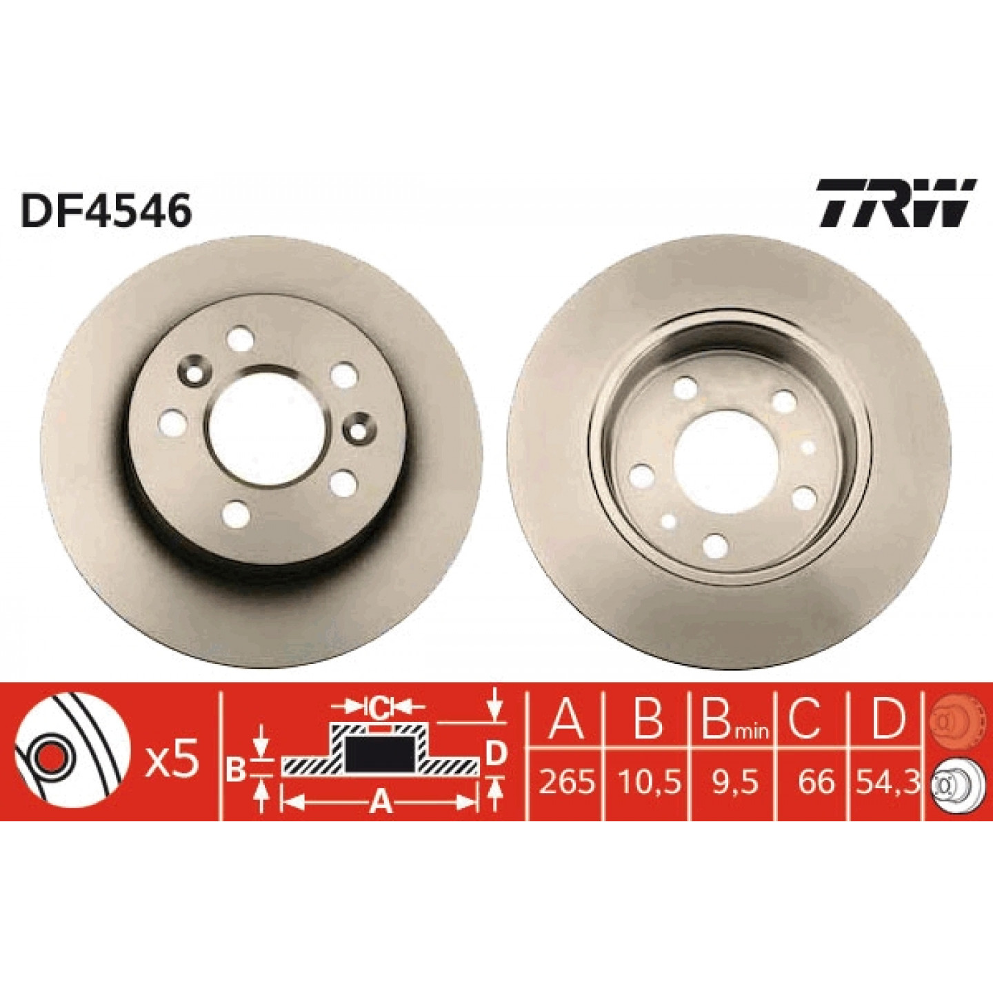 Remschijf TRW DF4546