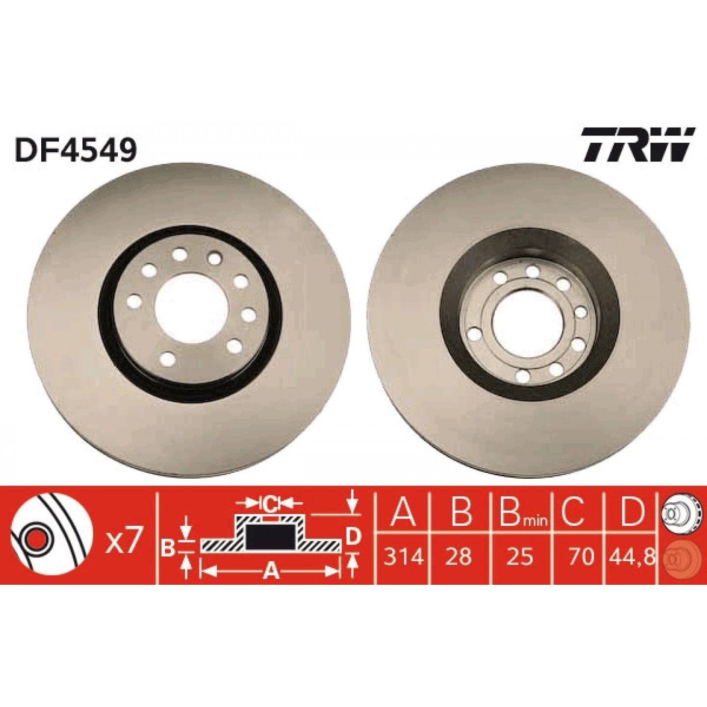Bremseskive TRW DF4549