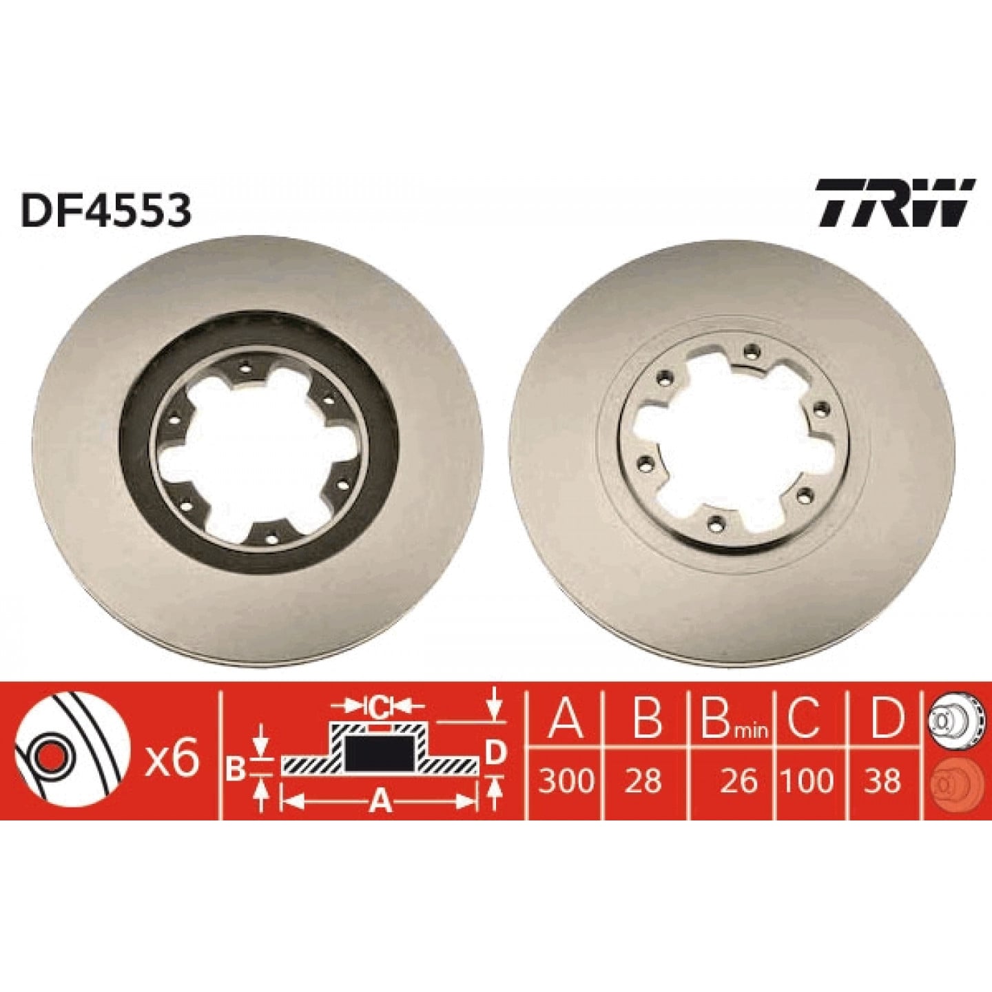 Bremsscheibe TRW DF4553