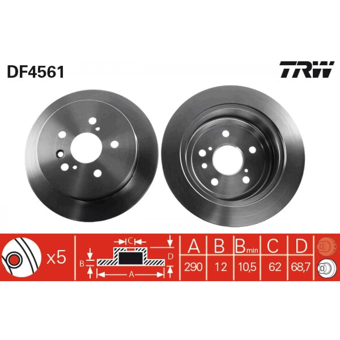 Trw Remschijf Df4561