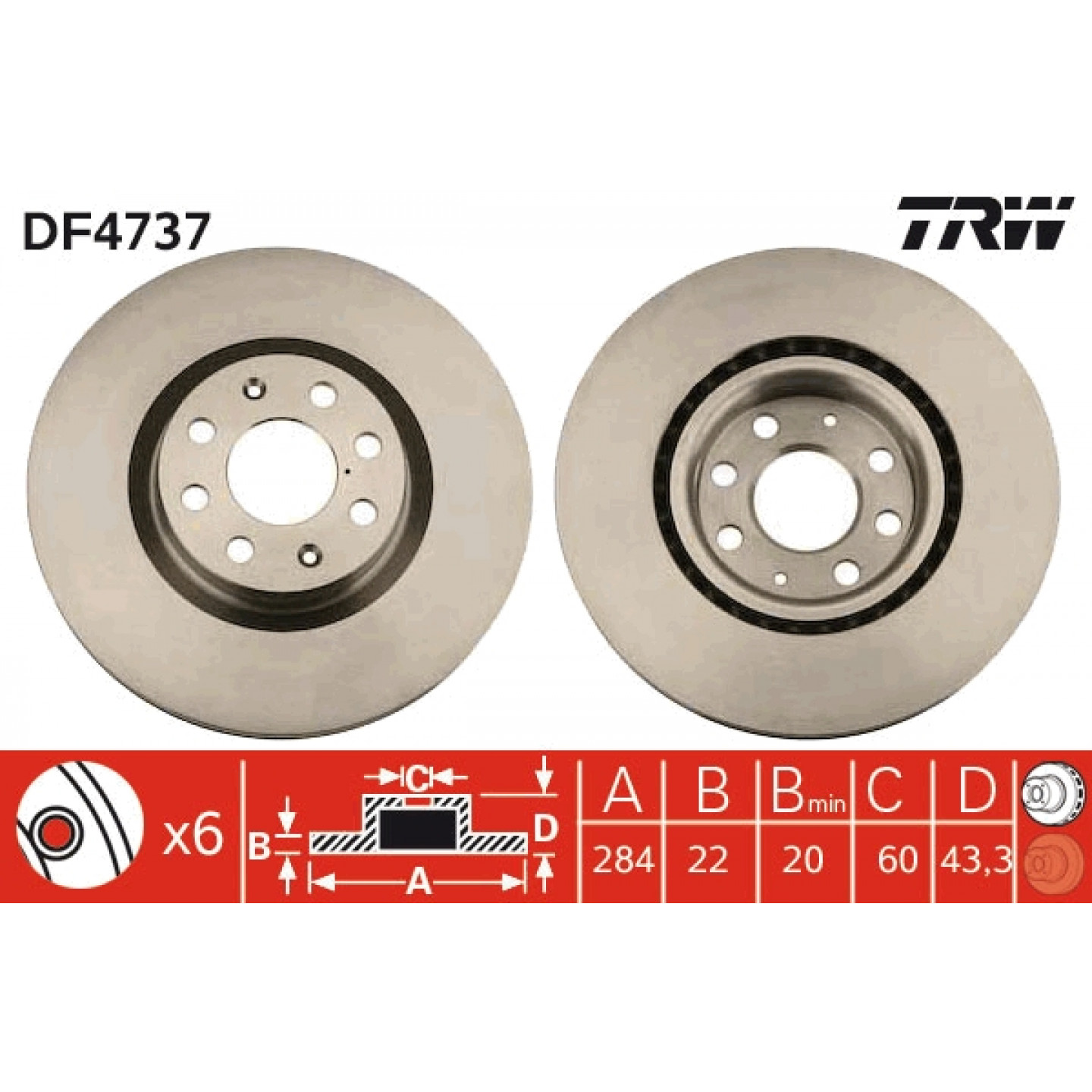 Discofreno TRW DF4737