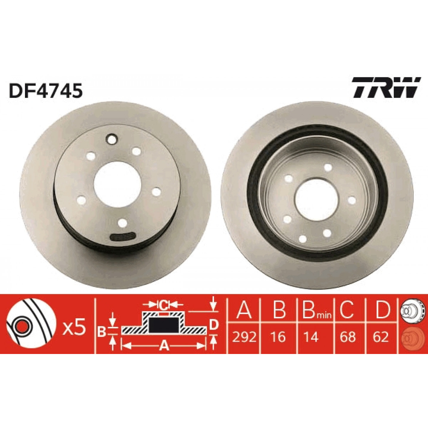 Discofreno TRW DF4745