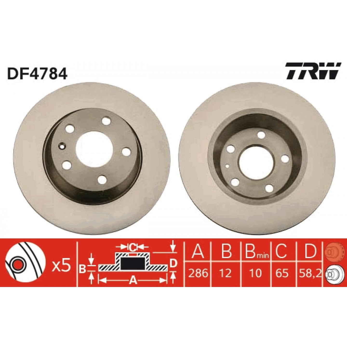 Disque de frein TRW DF4784