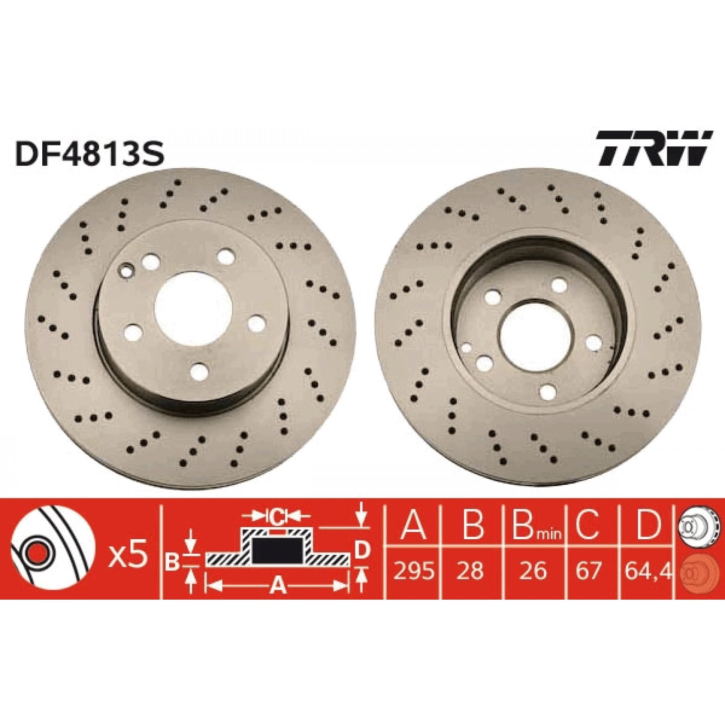 Brzdový kotouč TRW DF4813S
