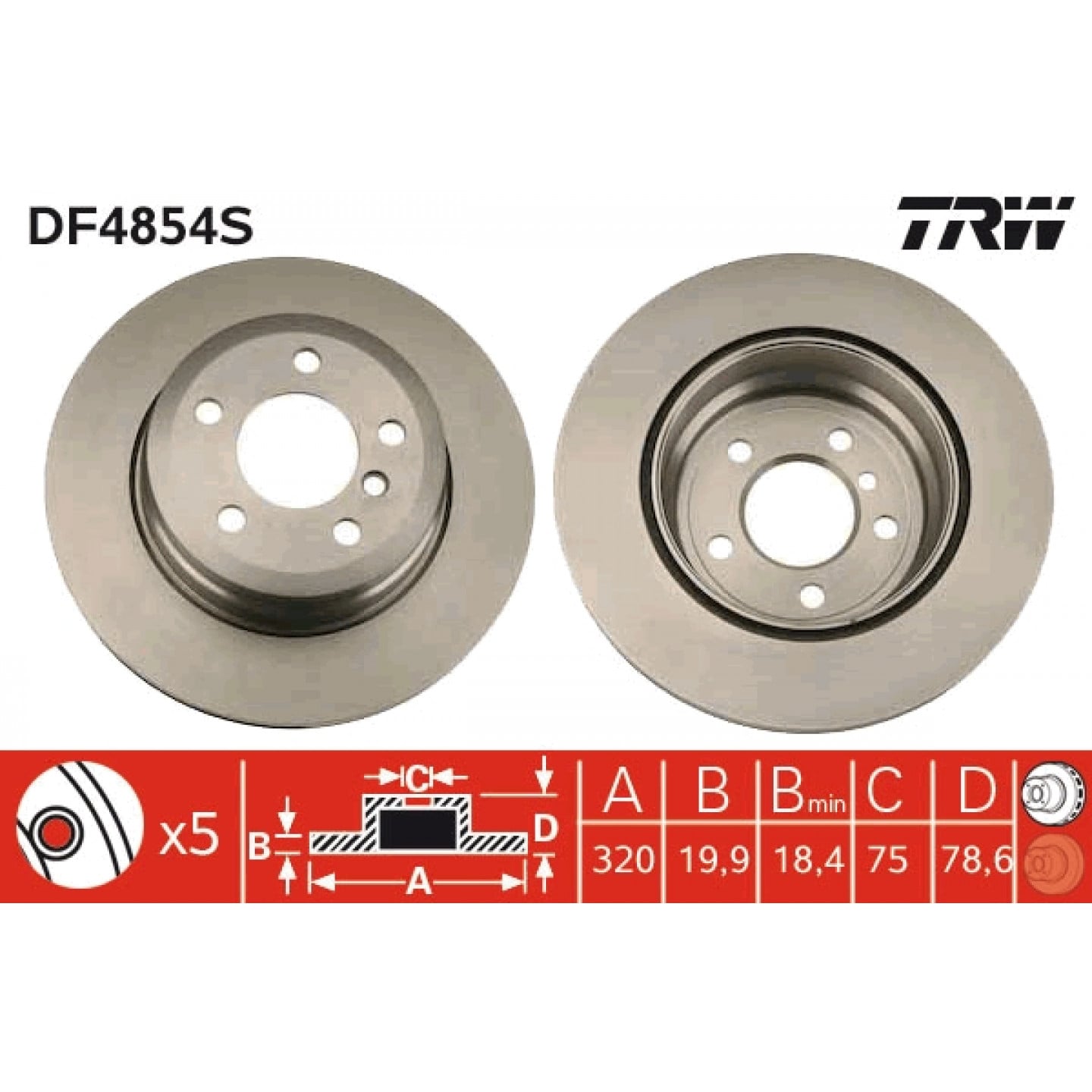 Discofreno TRW DF4854S