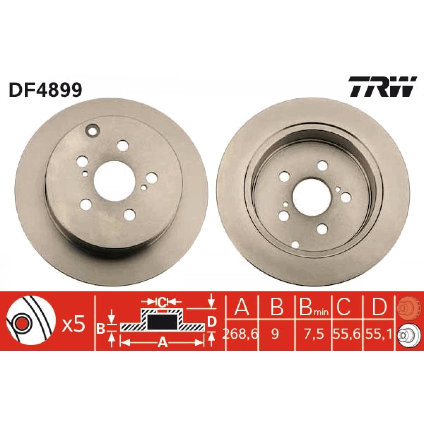 Disque de frein TRW DF4899
