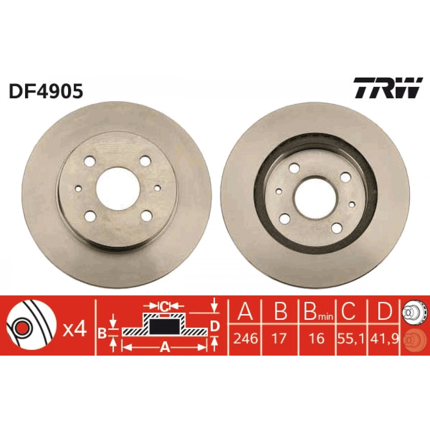 Discofreno TRW DF4905