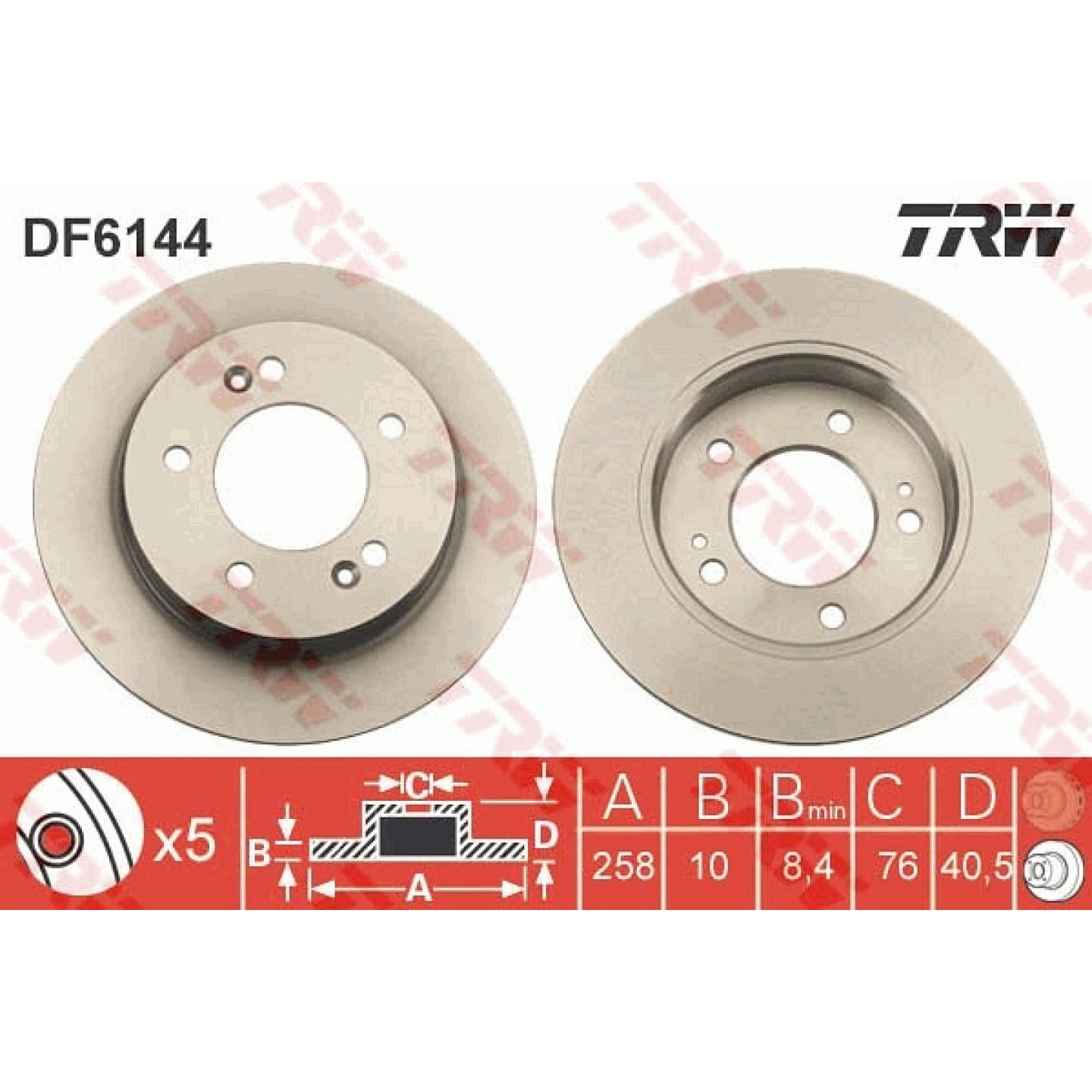 Bremsscheibe TRW DF6144