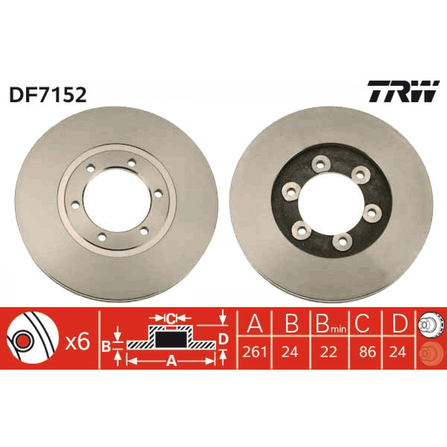 Trw Remschijf Df7152