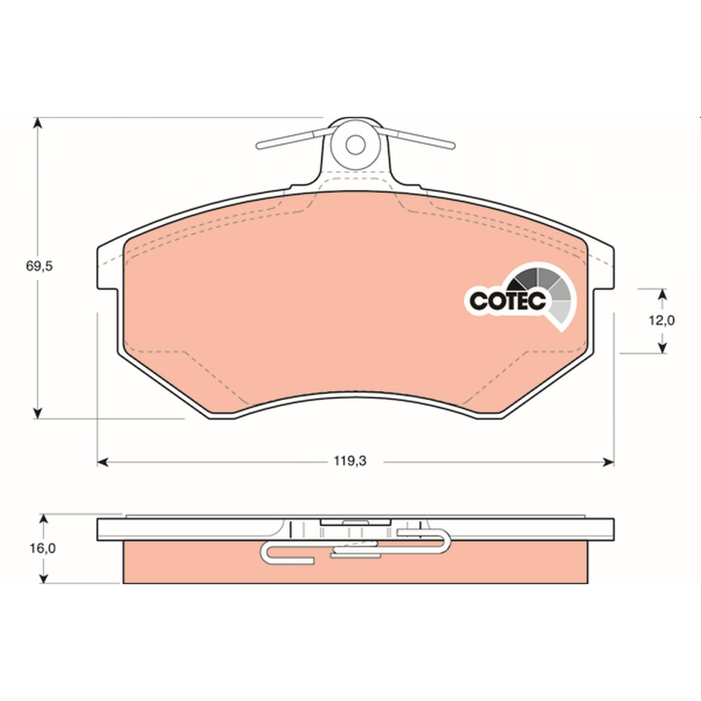 ルポGTI TRWブレーキパッドGDB1048 GDB1330 Brake Pad Set, disc brake TRW GDB1048 - Trodo.com