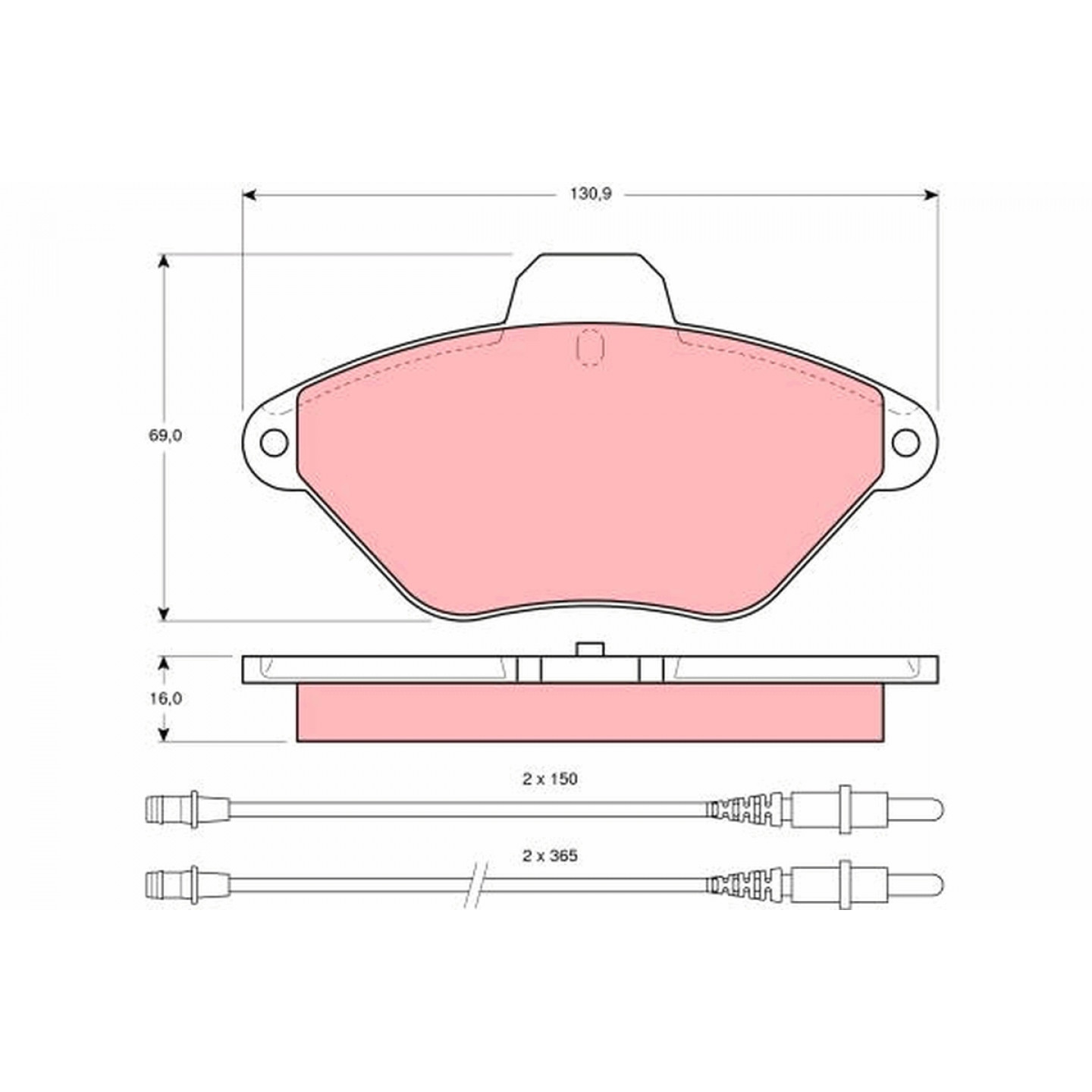 Kit pastiglie freno, Freno a disco TRW GDB1102