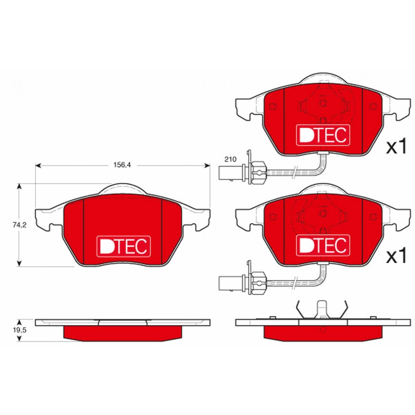 Kit pastiglie freno, Freno a disco TRW GDB1307DTE