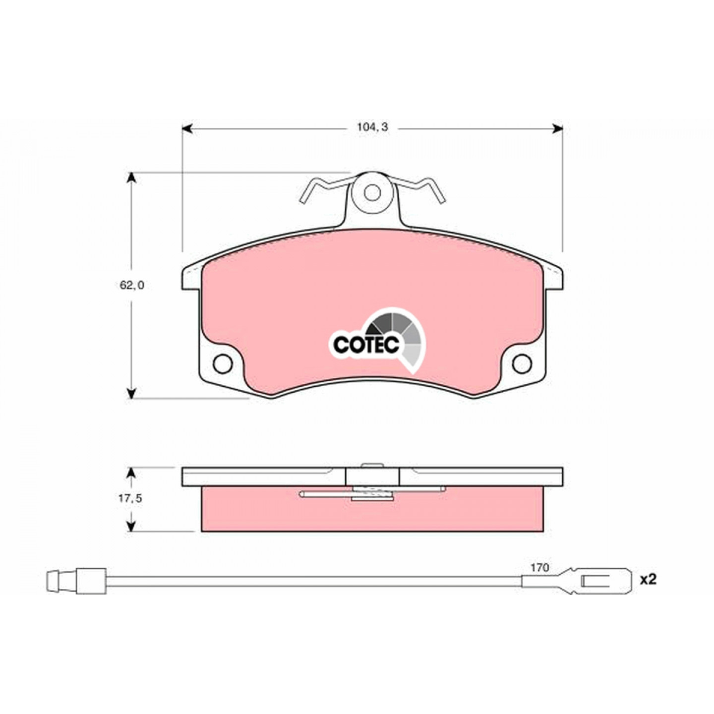 Kit pastiglie freno, Freno a disco TRW GDB1446