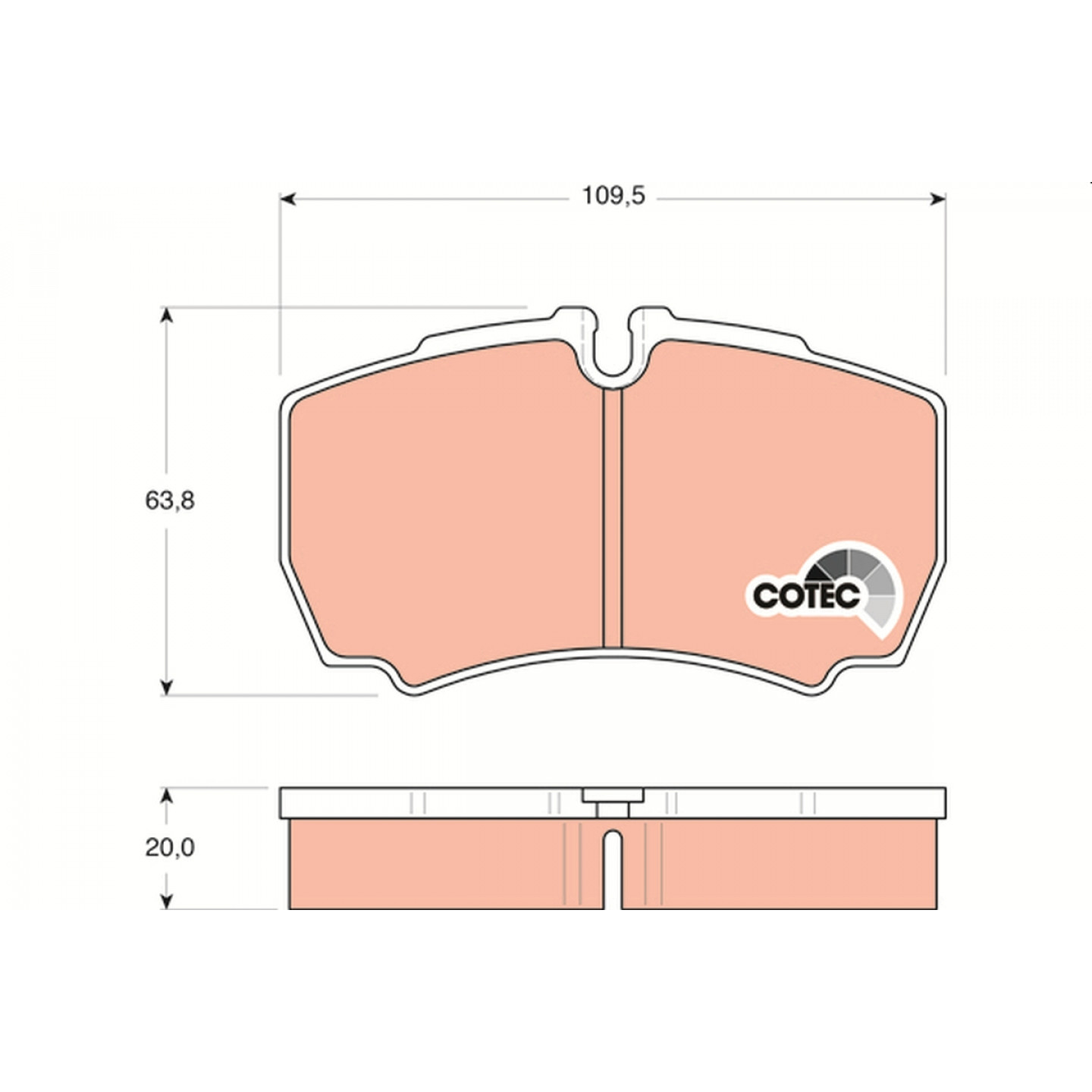 Kit de plaquettes de frein, frein à disque TRW GDB1535
