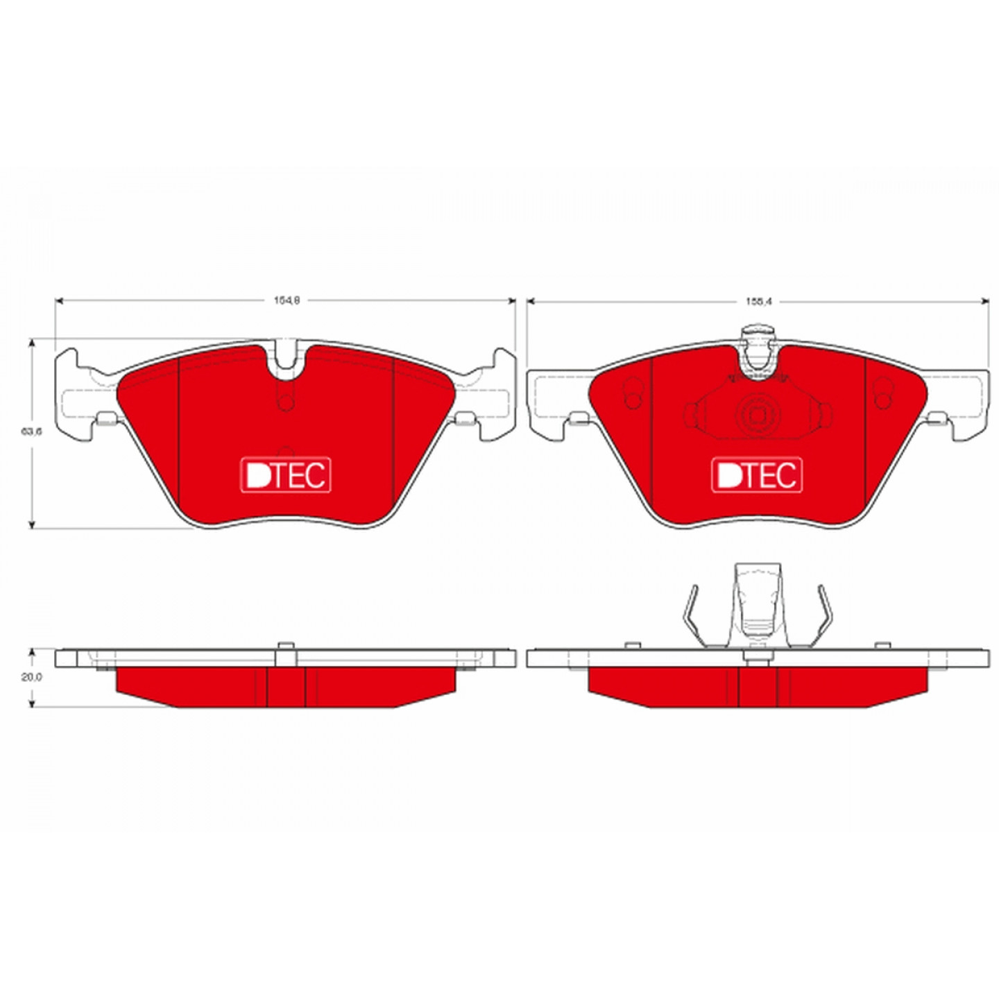 Kit pastiglie freno, Freno a disco TRW GDB1559DTE