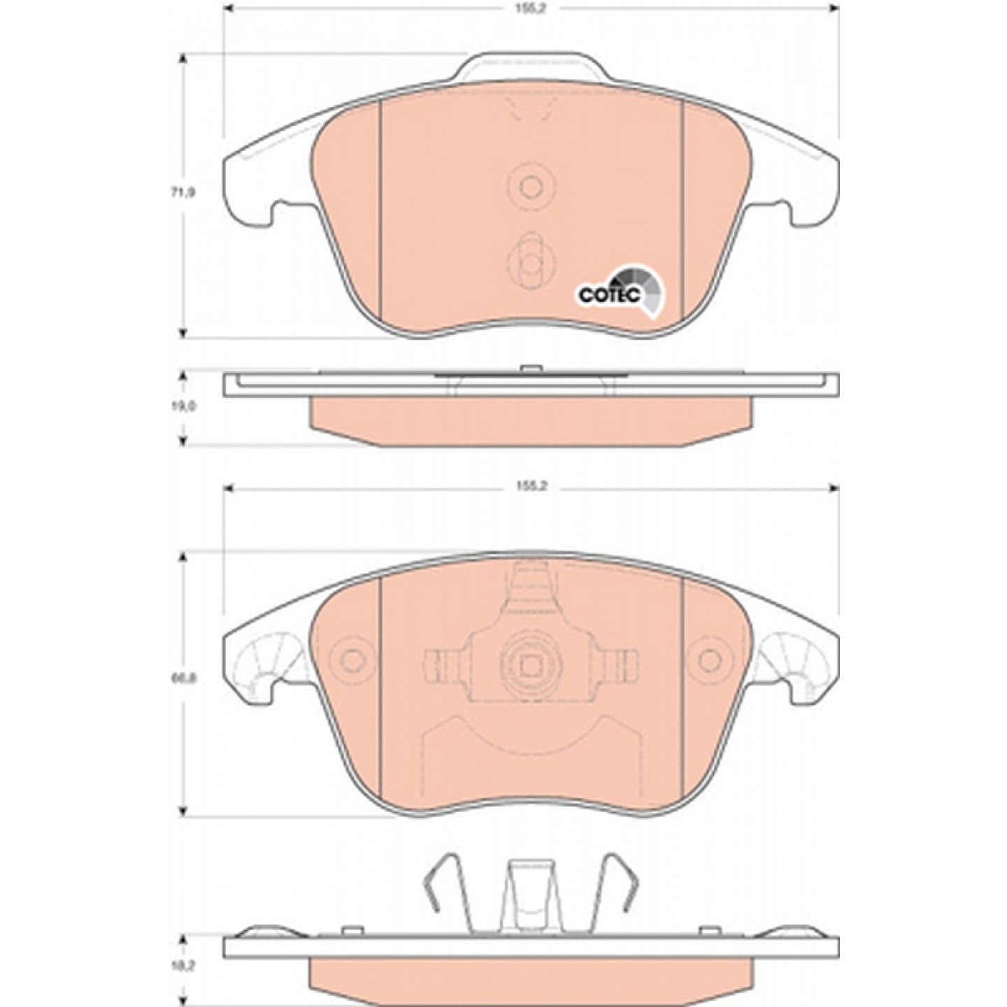 Kit pastiglie freno, Freno a disco TRW GDB1691