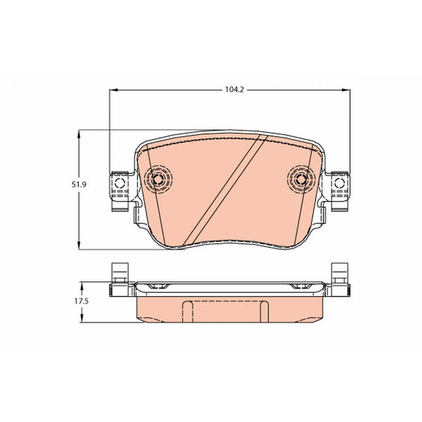 TRW GDB742 Kit Pastiglie Freno A Disco | Compatibile Con Buick, Chevrolet, Cadillac | Sostituzione FDB144 - 4