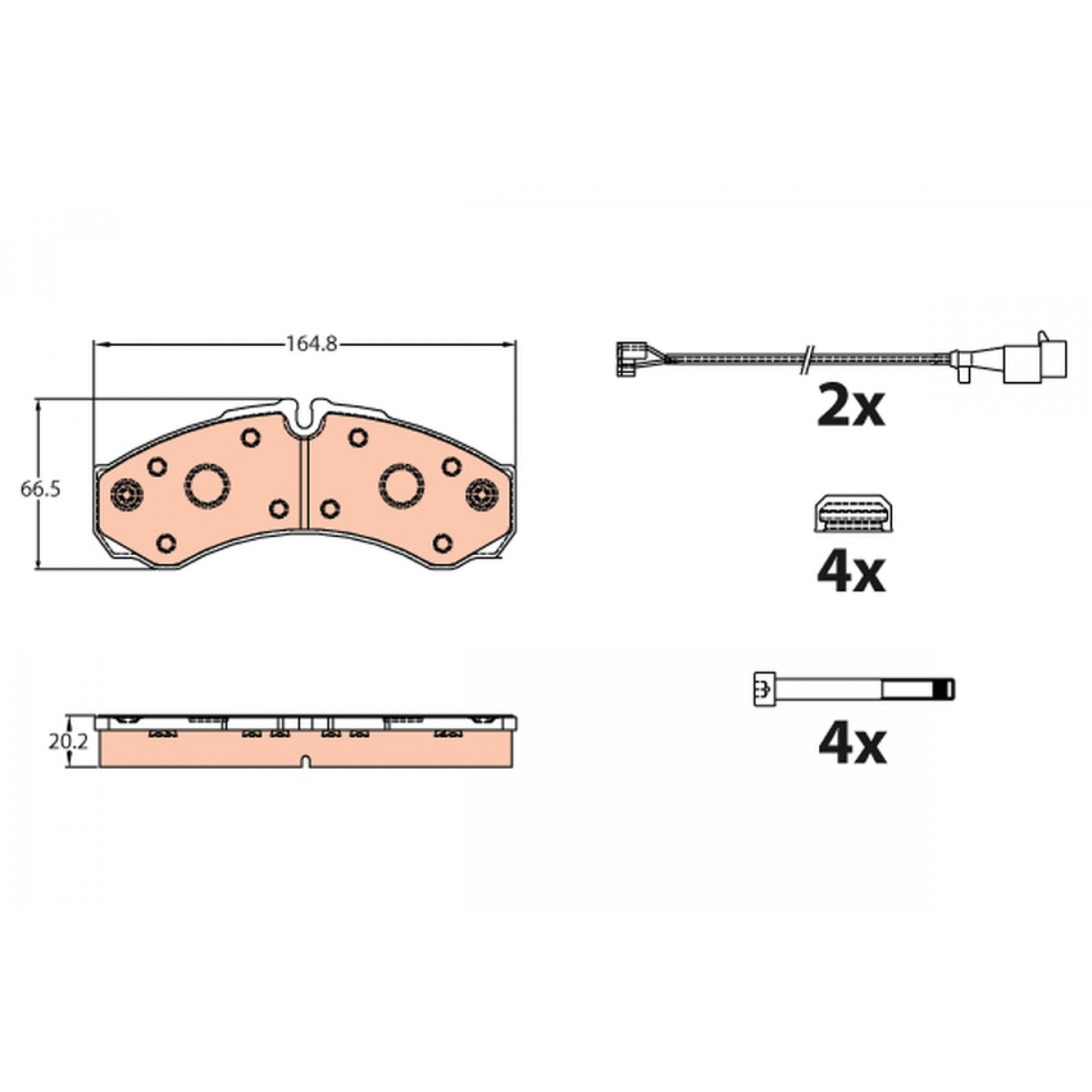 Kit pastiglie freno, Freno a disco TRW GDB2109