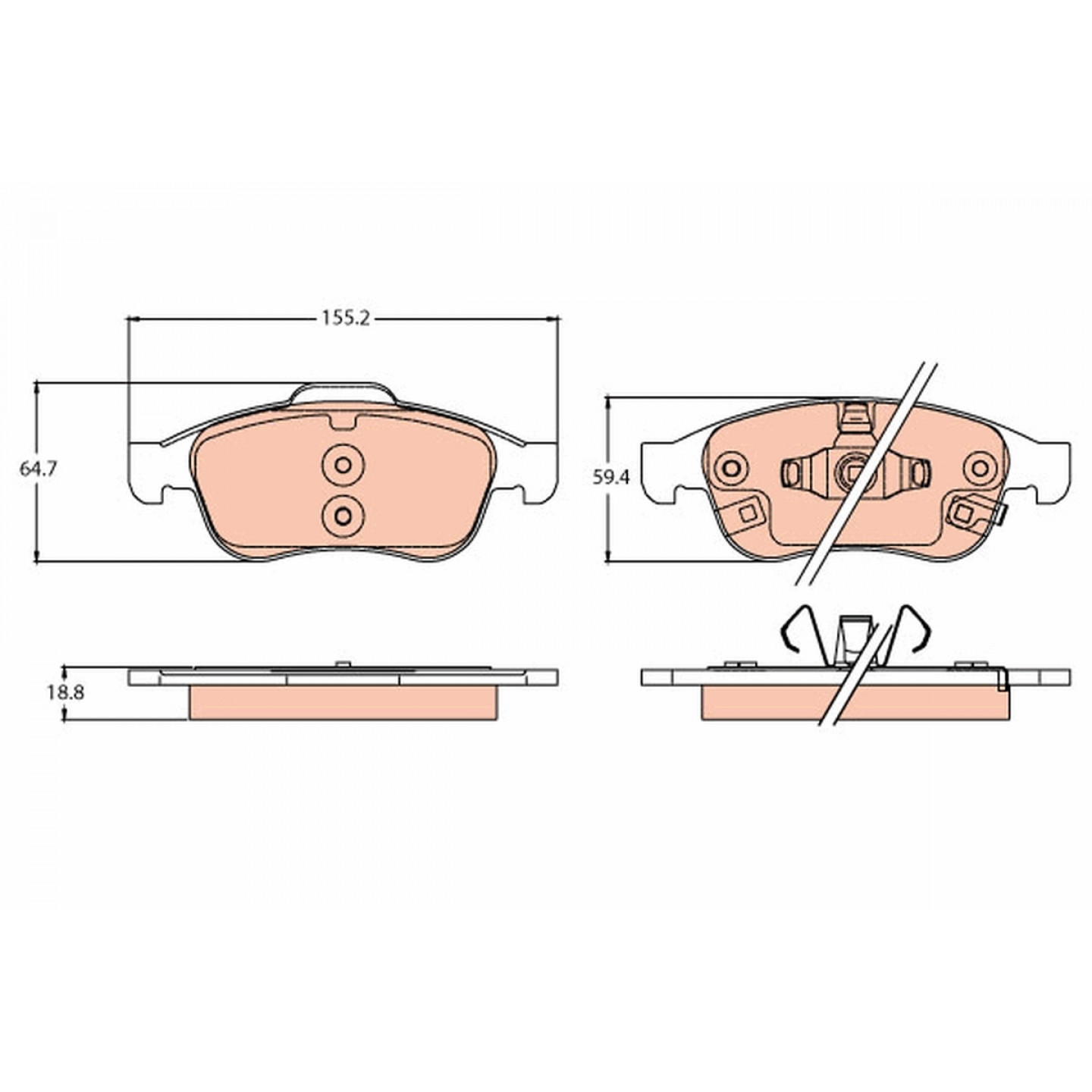 Kit pastiglie freno, Freno a disco TRW GDB2111