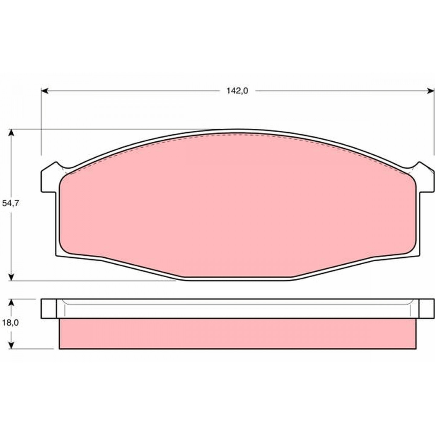 Kit de plaquettes de frein, frein à disque TRW GDB3117
