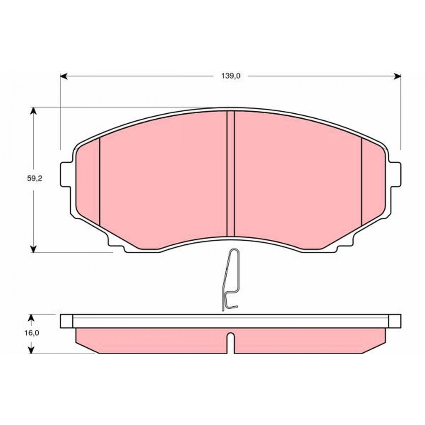Kit pastiglie freno, Freno a disco TRW GDB3255