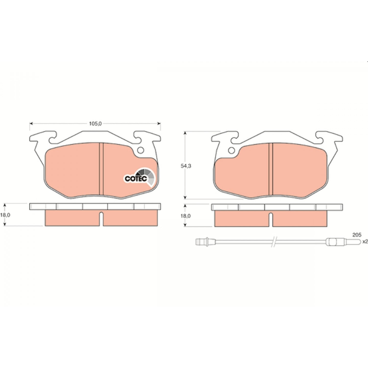 Kit pastiglie freno, Freno a disco TRW GDB327