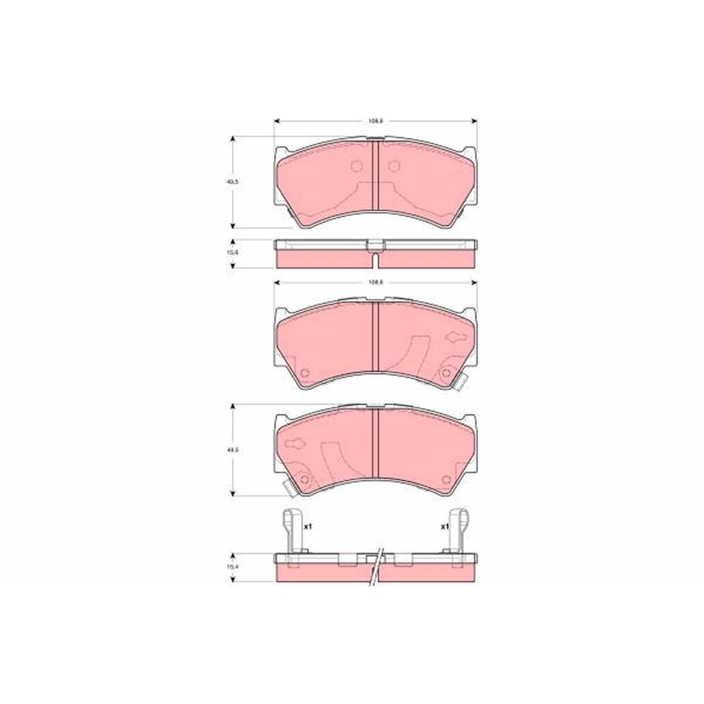 Kit pastiglie freno, Freno a disco TRW GDB3275