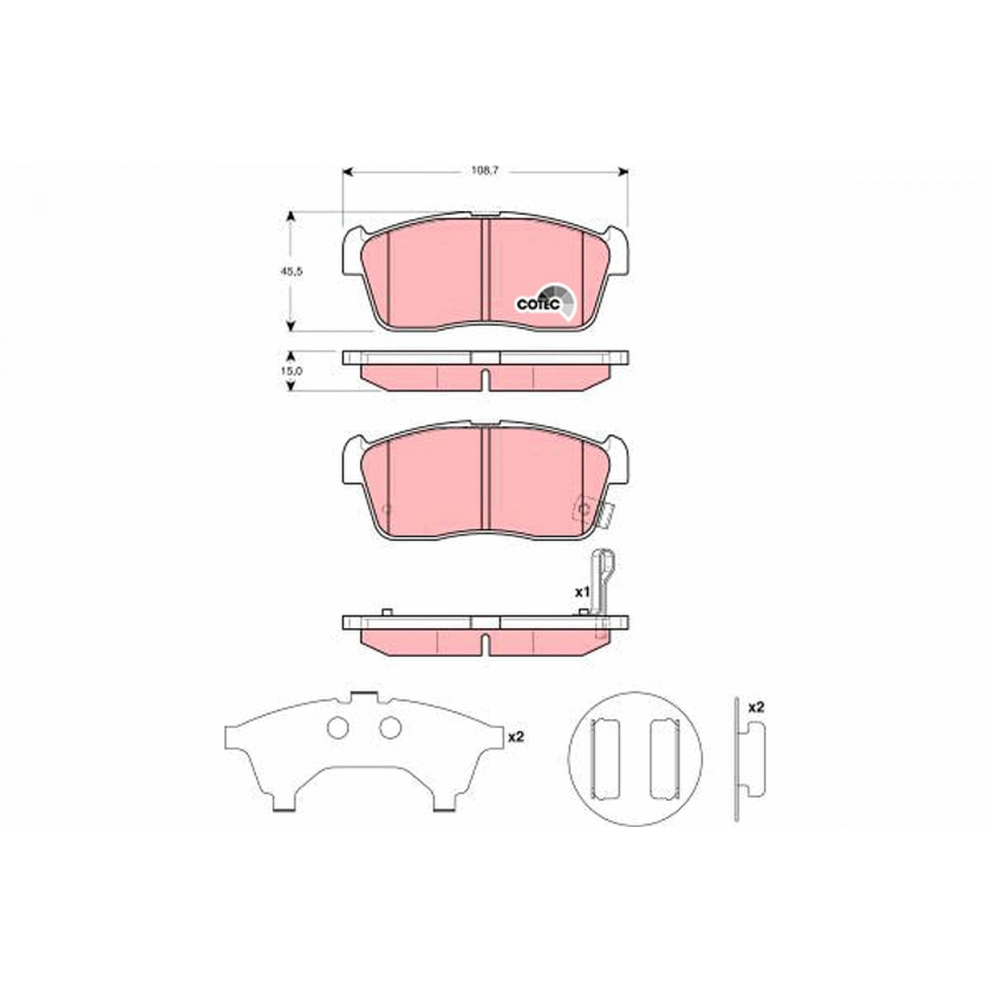 Kit pastiglie freno, Freno a disco TRW GDB3276