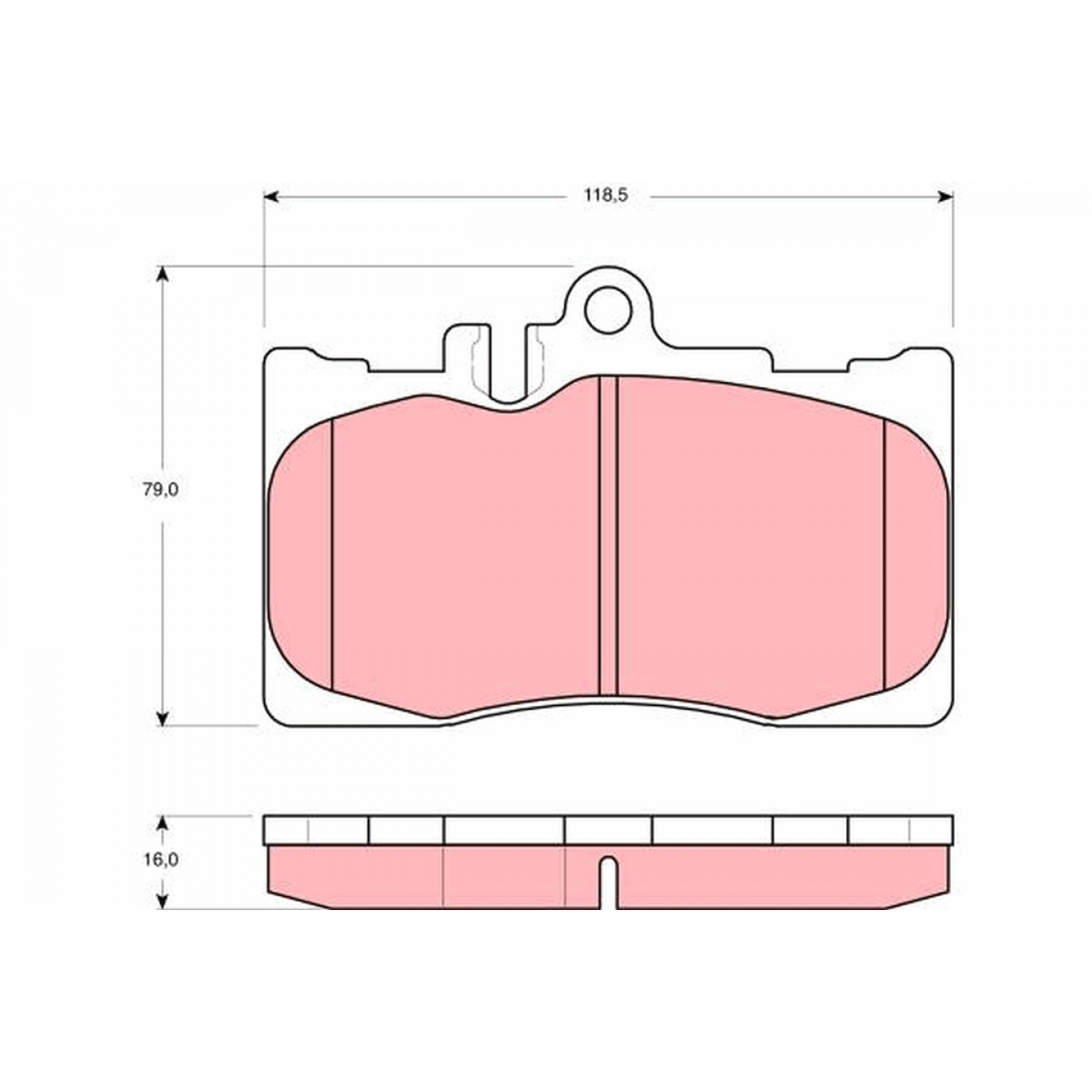 Kit pastiglie freno, Freno a disco TRW GDB3322