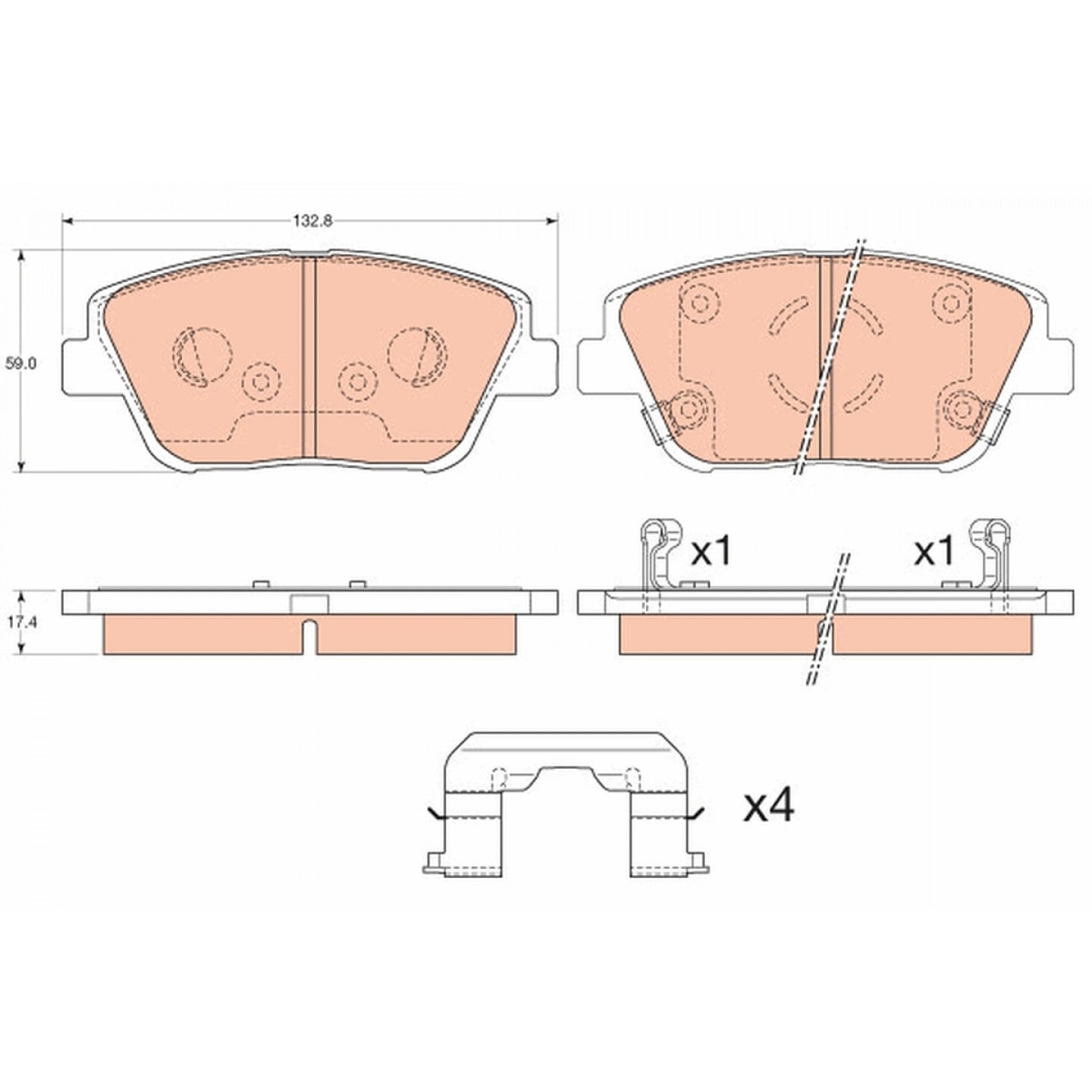 Kit pastiglie freno, Freno a disco TRW GDB3540