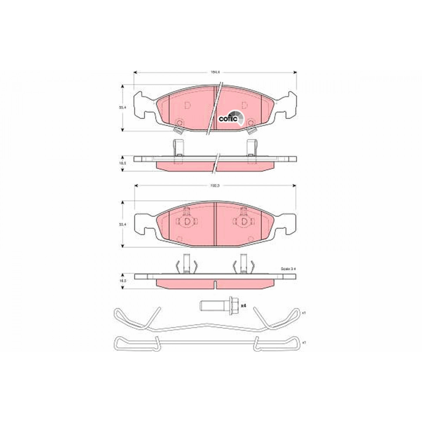 BLUE PRINT Pastiglie Freno Bremsbelegsatz Posteriore per VW Transporter